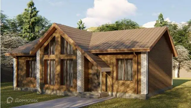 Проект дома «ОС-23-18» компании СК «ОСНОВАСИТИ» из материала Бетонные блоки площадью 103м² под ключ за 7190000₽ в Донецке | 1 этаж, 3 спальни, 2 санузла – Домклик