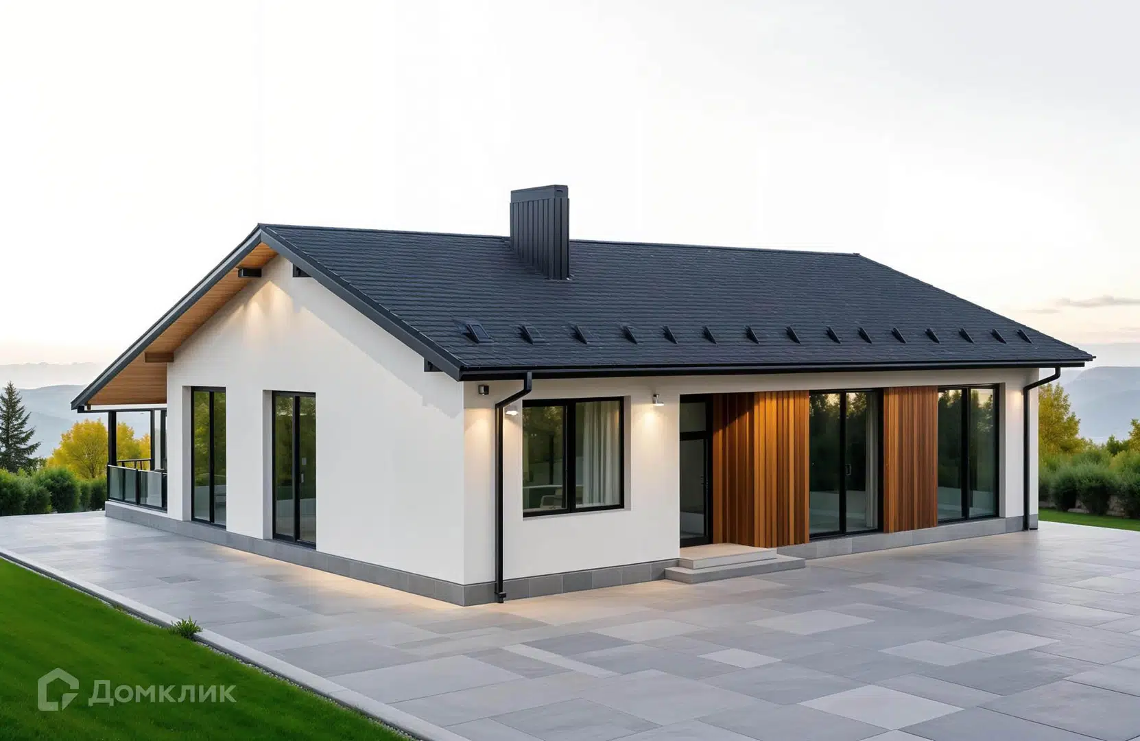 Проект дома «Проект №390-1» компании Новация из материала Газобетонные блоки площадью 127м² под ключ за 7700000₽ в Донецке | 1 этаж, 3 спальни, 2 санузла – Домклик