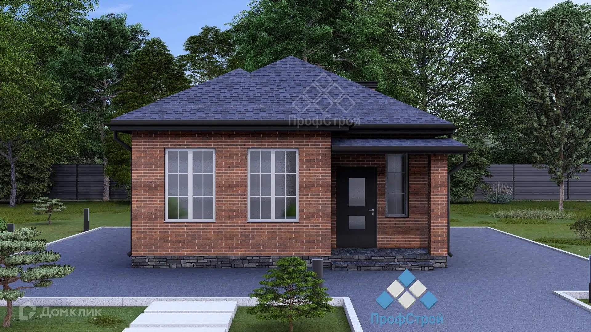 Проект дома «Беллерофонт» компании ! ПрофСтрой ! из материала Газобетонные блоки площадью 95.84м² под ключ за 4800000₽ в Донецке | 1 этаж, 3 спальни, 1 санузел – Домклик