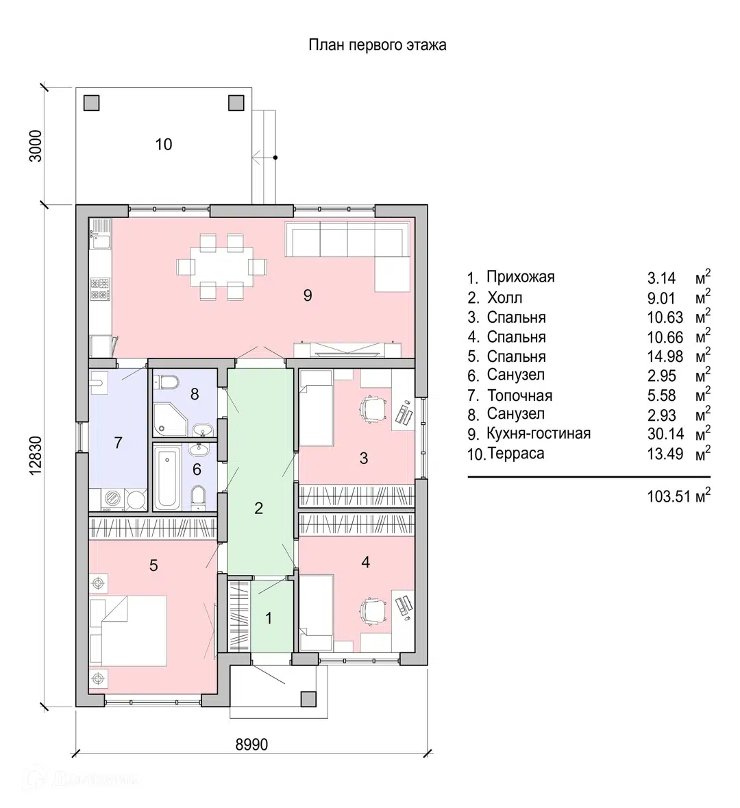 Планировка 1 этаж этажа