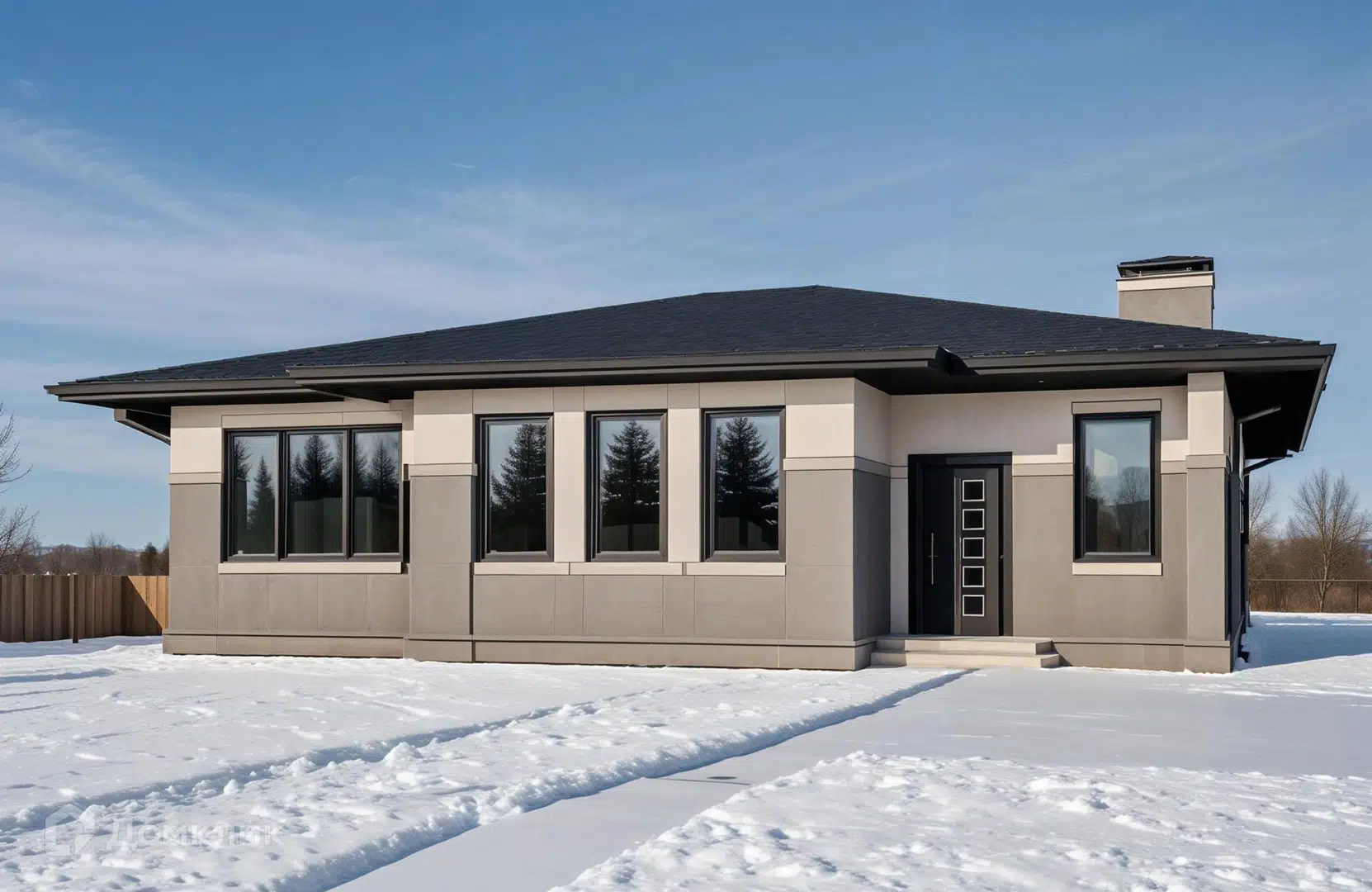 Проект дома «Проект №309-2» компании Новация из материала Газобетонные блоки площадью 118м² под ключ за 7140000₽ в Донецке | 1 этаж, 3 спальни, 2 санузла – Домклик