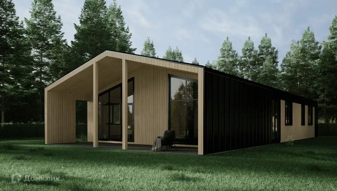 Проект дома «Барнхаус 178м2» компании NORTH HOUSE из материала Каркасный дом площадью 178м² под ключ за 10450000₽ в Донецке | 1 этаж, 4 спальни, 2 санузла – Домклик