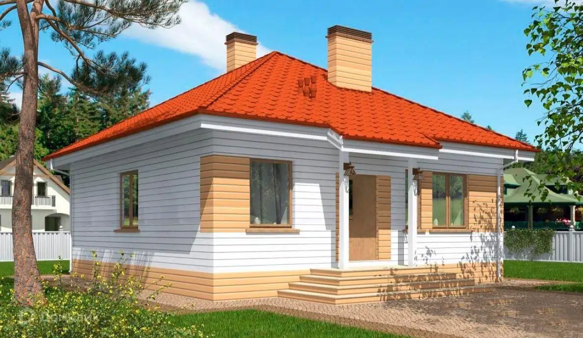 Проект дома «Токио» компании ООО «ЖИВЕМ ДОМА ДЕВЕЛОПМЕНТ» из материала SIP-панели площадью 76.68м² под ключ за 3210000₽ в Донецке | 1 этаж, 2 спальни, 2 санузла – Домклик