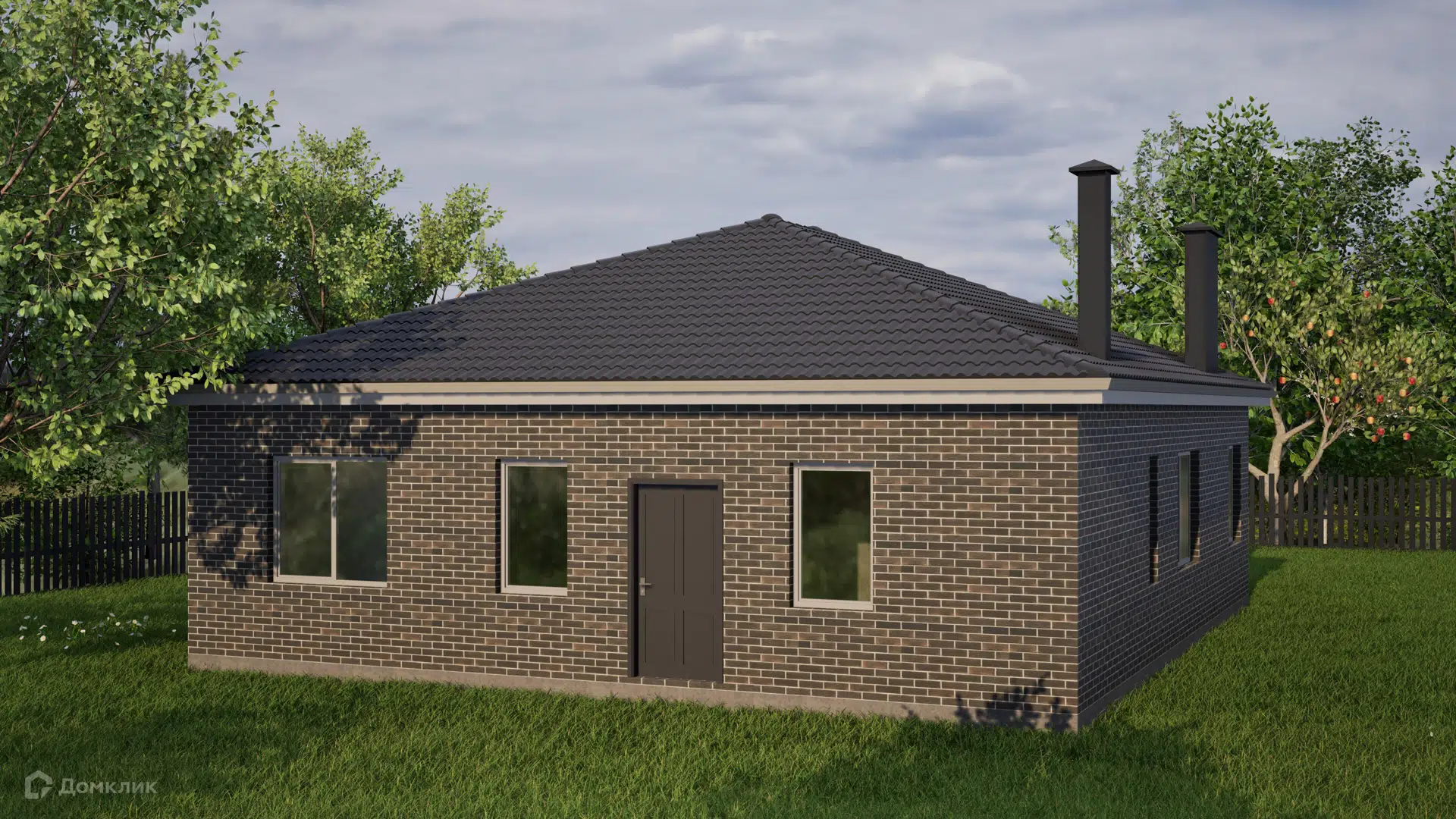 Проект дома «Проект - 59971» компании ИП Петрова В.В. из материала Кирпич площадью 114м² под ключ за 4900000₽ в Донецке | 1 этаж, 4 спальни, 2 санузла – Домклик