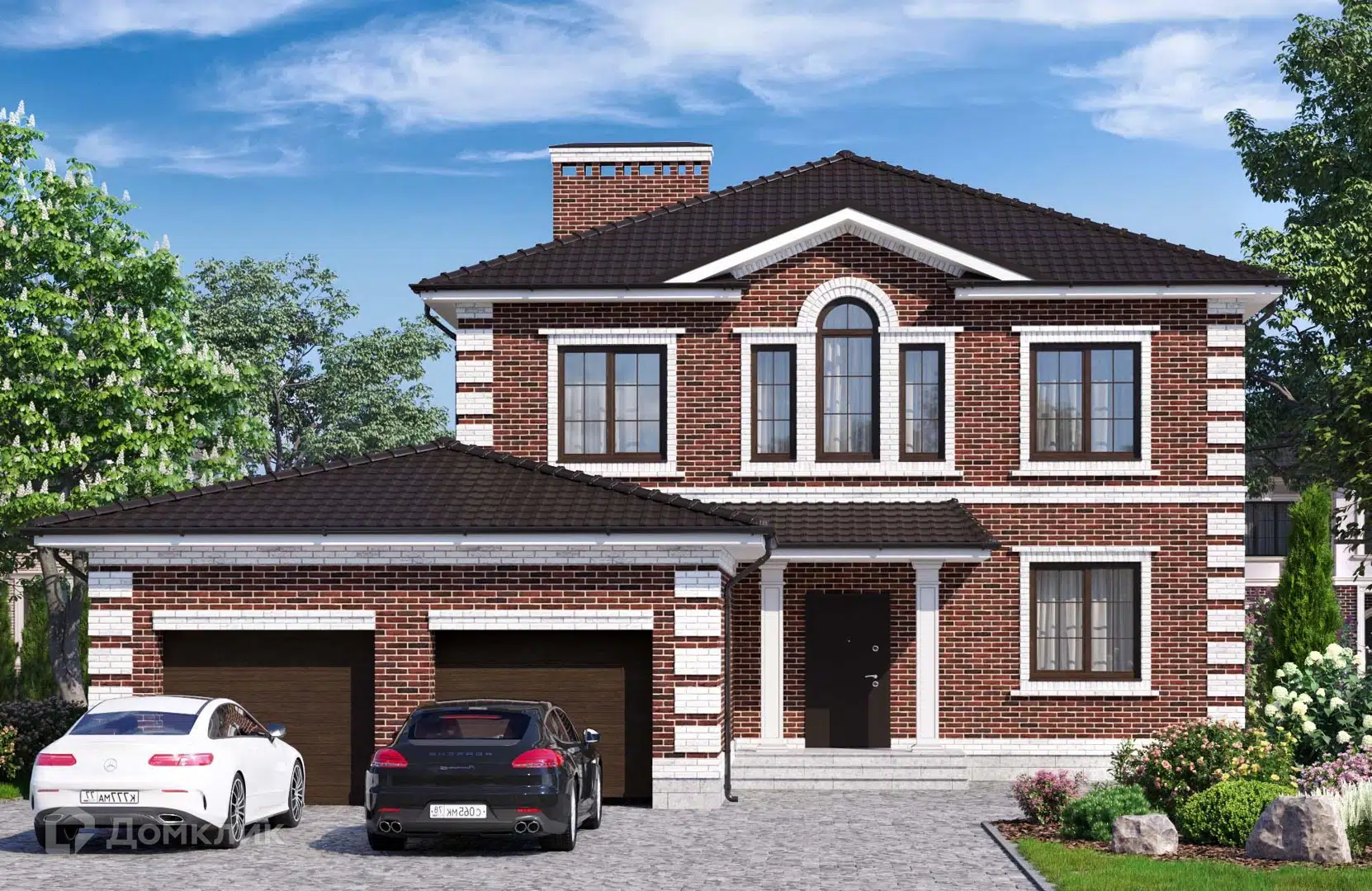 Проект дома «Проект №195» компании Новация из материала Керамические блоки площадью 238м² под ключ за 13090000₽ в Донецке | 2 этажа, 4 спальни, 3 санузла – Домклик