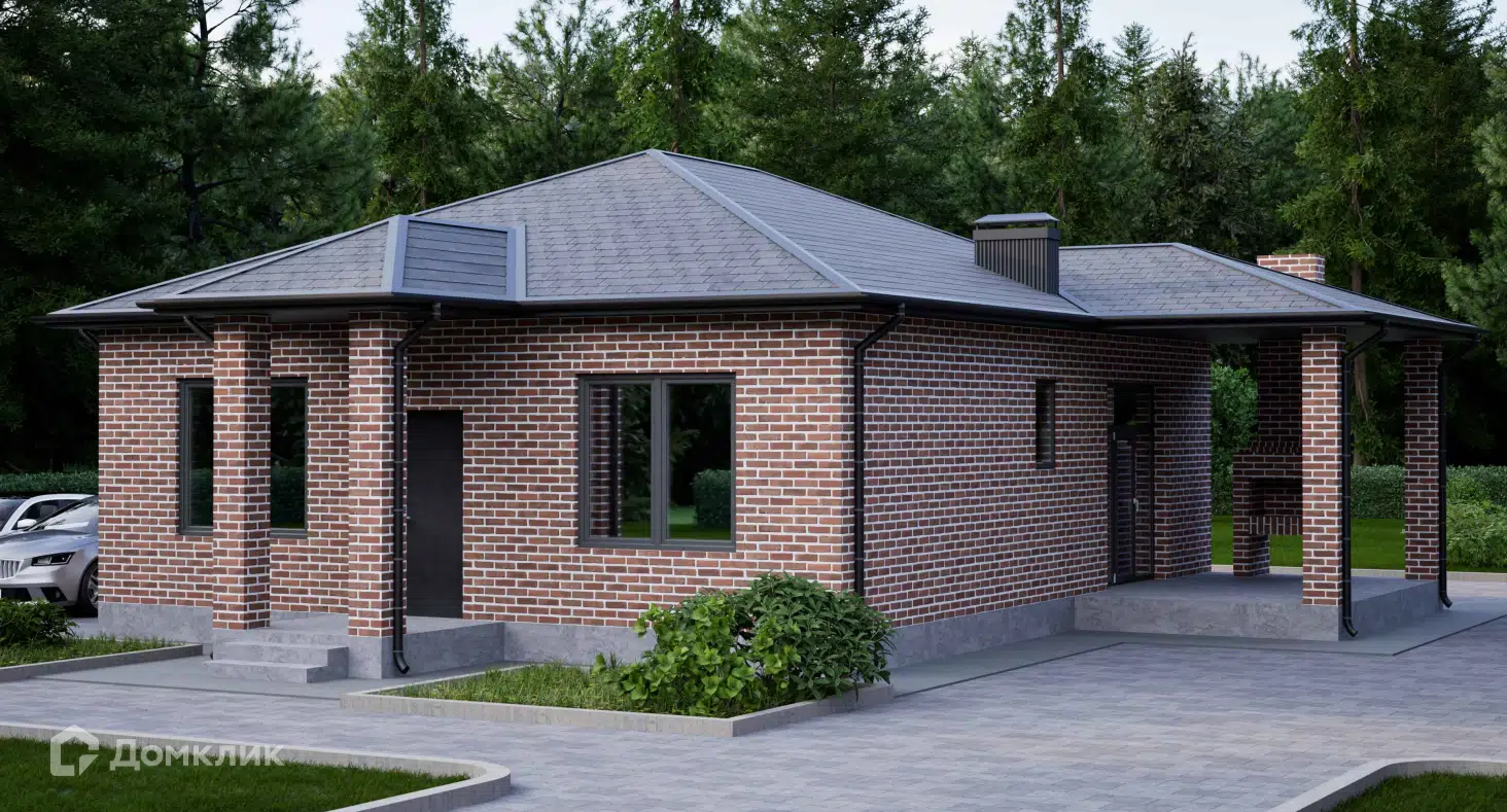 Проект дома «Б-7» компании ООО «СФЕРА ПЛЮС» из материала Газобетонные блоки площадью 85м² под ключ за 5250000₽ в Донецке | 1 этаж, 3 спальни, 2 санузла – Домклик