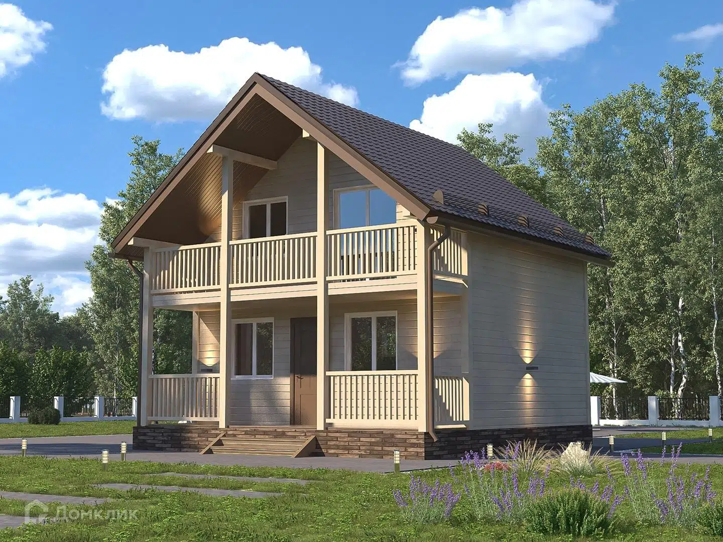 Проект дома «ДК-66 (домокомплект)» компании Теплодина из материала Панельно-каркасная технология площадью 70м² под ключ за 5222000₽ в Донецке | 2 этажа, 2 спальни, 1 санузел – Домклик