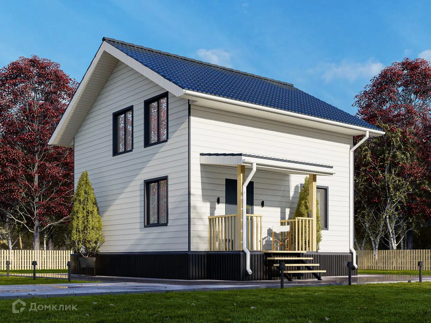 Проект дома «Проект "Йота"» компании Альфа SIP из материала SIP-панели площадью 109м² под ключ за 2852012₽ в Донецке | 2 этажа, 2 спальни, 2 санузла – Домклик