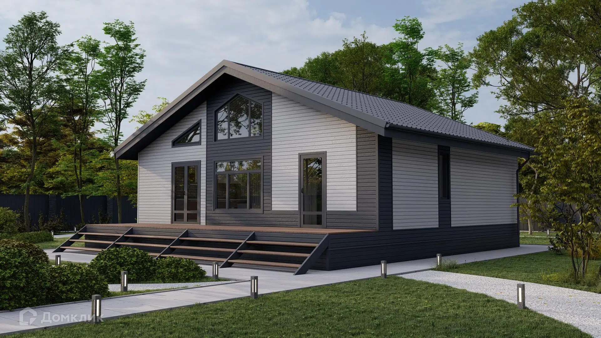 Проект дома «Москва» компании ООО «СТРОЙ-КОМФОРТ» из материала Каркасный дом площадью 98.9м² под ключ за 4330000₽ в Луганске | 1 этаж, 3 спальни, 2 санузла – Домклик