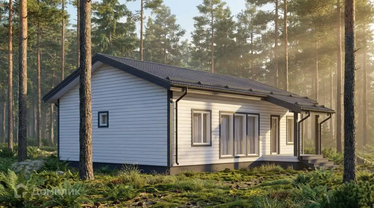 Проект дома «КД-133» компании OLLATALO из материала Каркасный дом площадью 97.75м² под ключ за 4700000₽ в Донецке | 1 этаж, 3 спальни, 2 санузла – Домклик