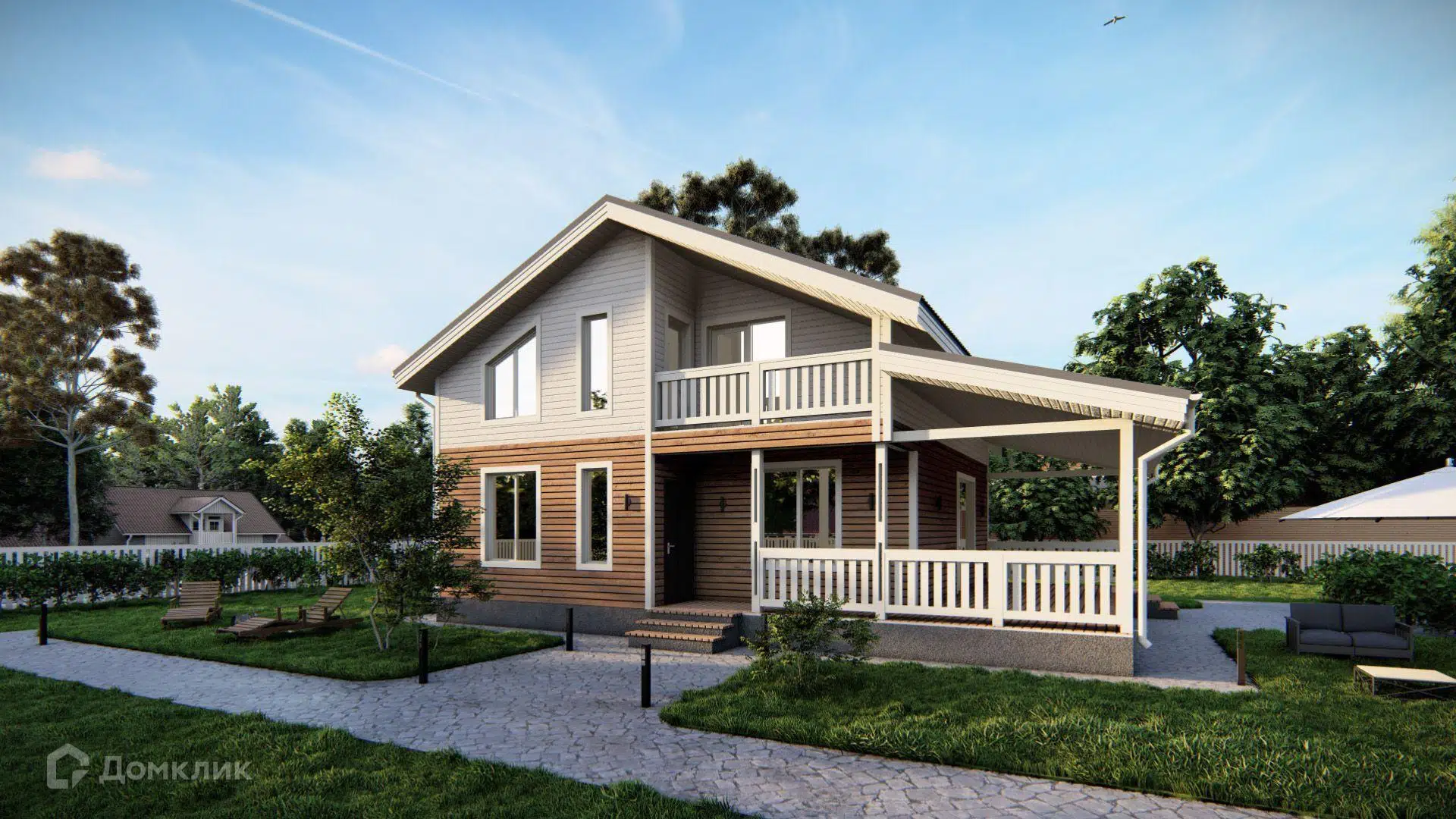 Проект дома «Прованс 24» компании Авангард Строй из материала Каркасный дом площадью 163м² под ключ за 1953000₽ в Донецке | 2 этажа, 4 спальни, 2 санузла – Домклик