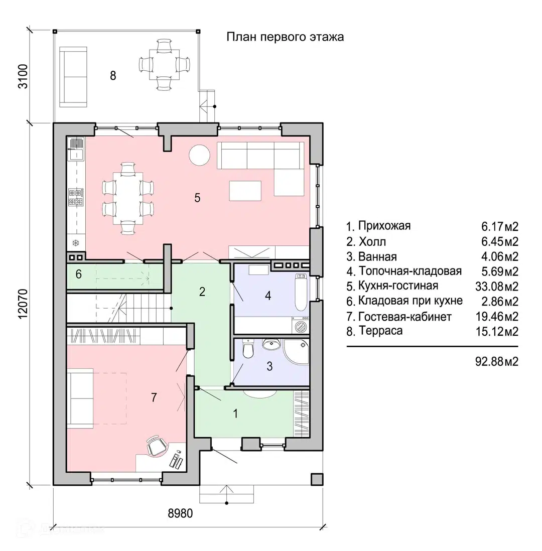Планировка 1 этаж этажа