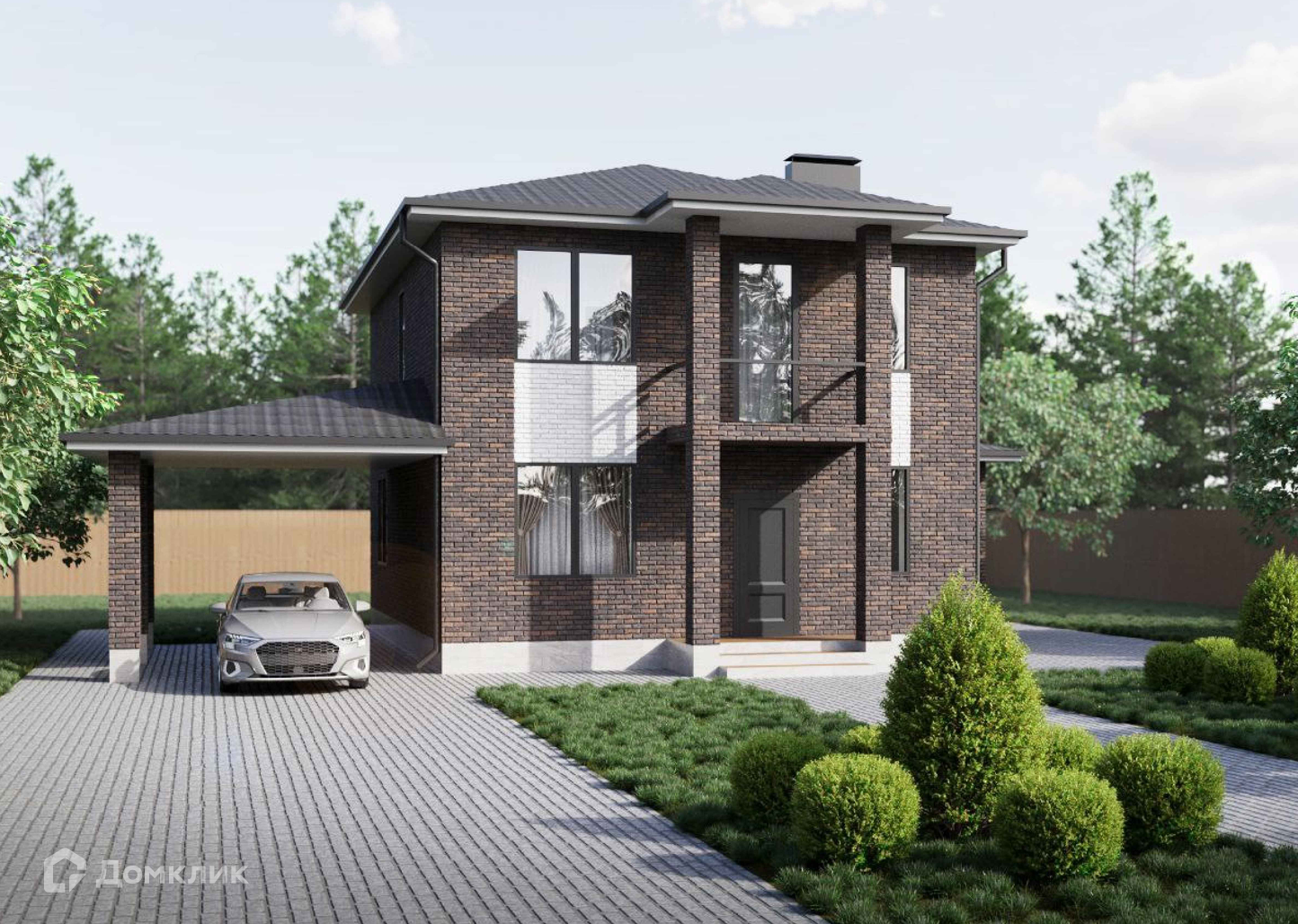 Проект дома «2 этажа - западный» компании ИП Калмыков Николай Викторович из материала Газобетонные блоки площадью 126м² под ключ за 8000000₽ в Донецке | 2 этажа, 4 спальни, 2 санузла – Домклик