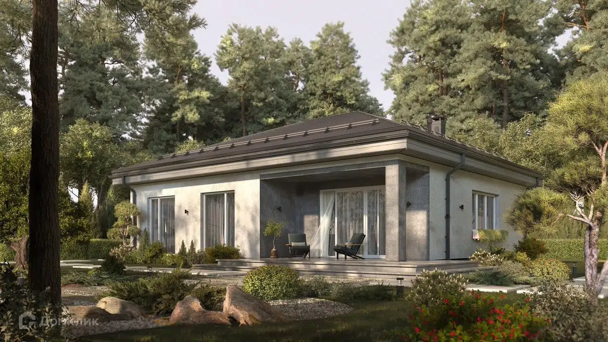 Проект дома «Дом Мечты 3» компании ДОМ МЕЧТЫ из материала Газобетонные блоки площадью 128.9м² под ключ за 8500000₽ в Луганске | 1 этаж, 3 спальни, 2 санузла – Домклик