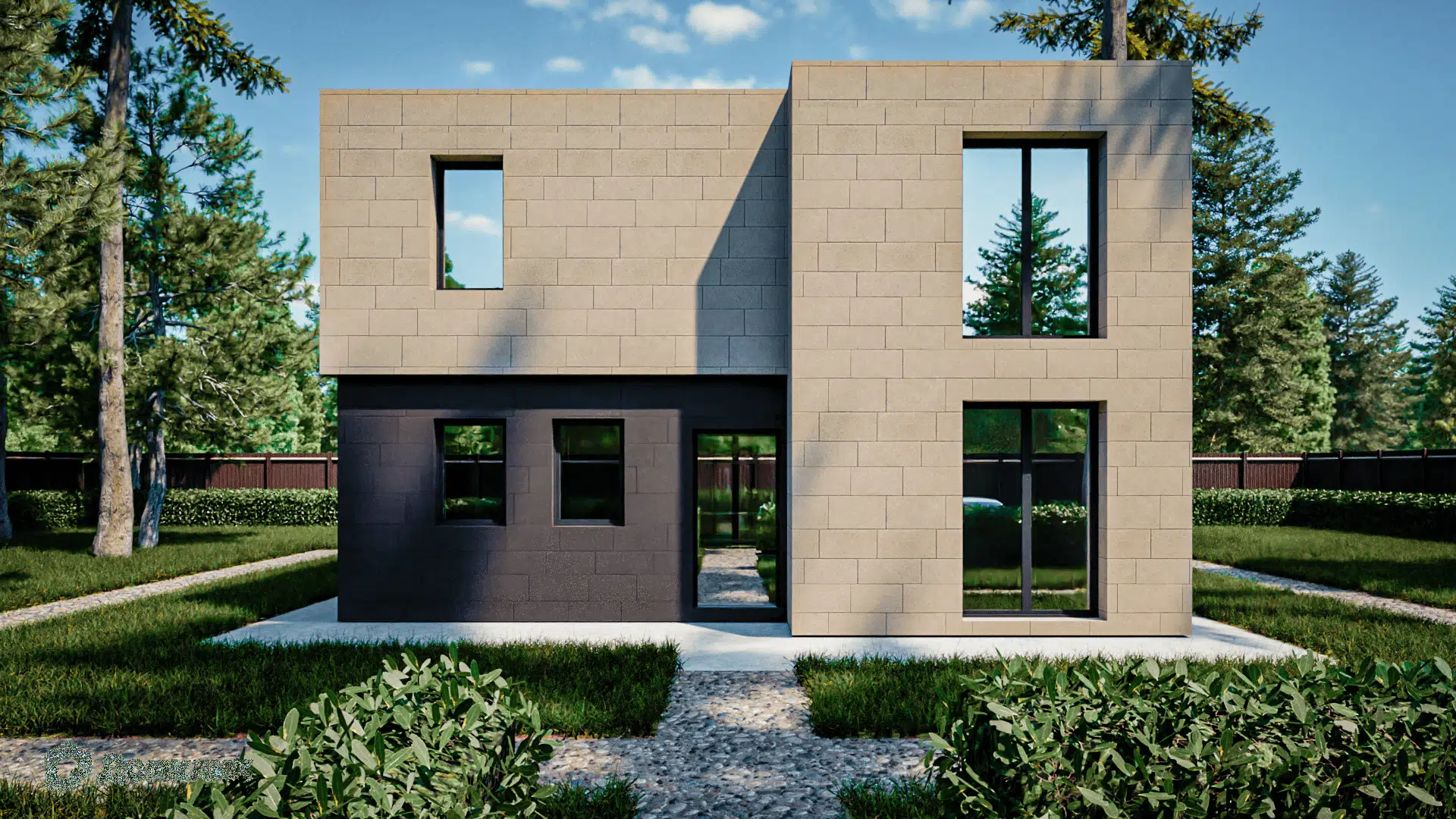 Проект дома «Ольха 102» компании Красивые Дома Приморья из материала Газобетонные блоки площадью 102м² под ключ за 7609000₽ в Донецке | 2 этажа, 4 спальни, 2 санузла – Домклик