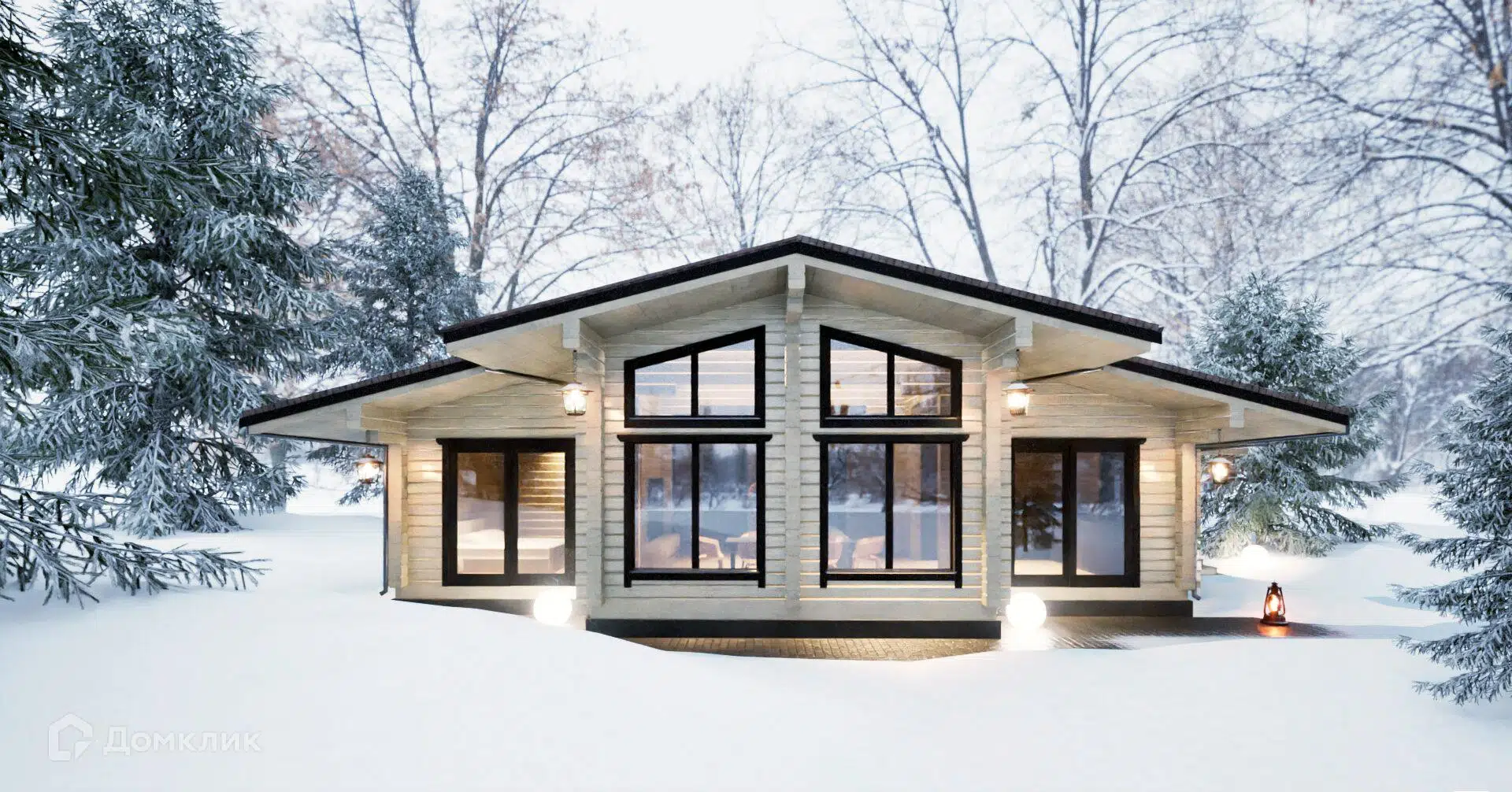 Проект дома «ПБ-182» компании LBM Group из материала Клееный брус площадью 109.02м² под ключ за 6780000₽ в Донецке | 1 этаж, 2 спальни, 1 санузел – Домклик