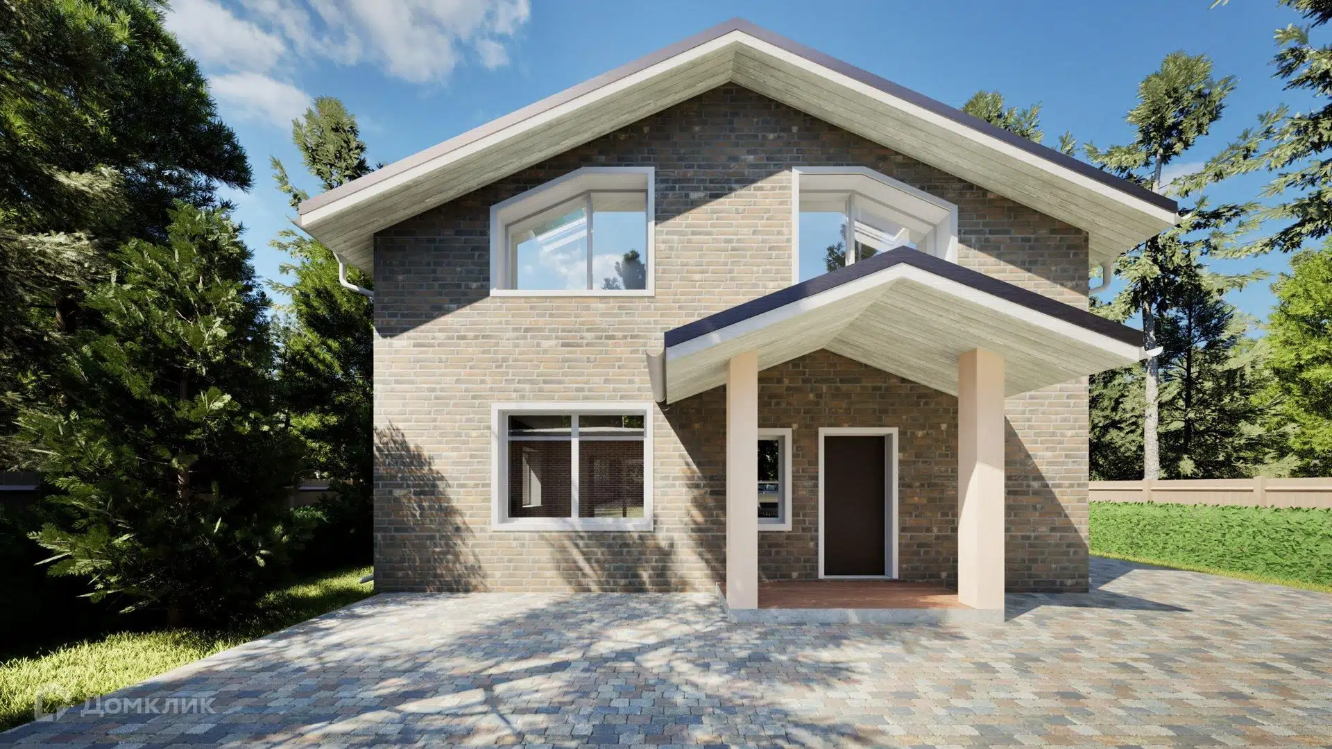 Проект дома «КДП 106» компании Красивые Дома Приморья из материала Газобетонные блоки площадью 111м² под ключ за 6930000₽ в Донецке | 2 этажа, 3 спальни, 2 санузла – Домклик