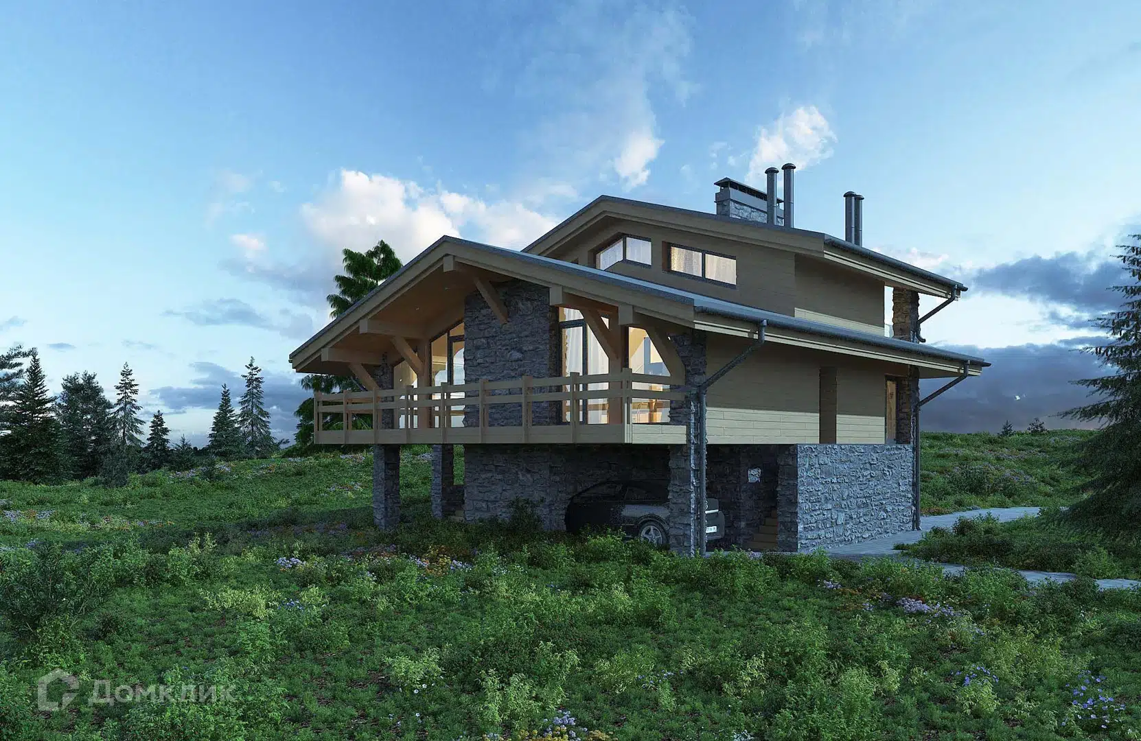 Проект дома «Проект №19» компании Новация из материала Керамические блоки площадью 138м² под ключ за 7590000₽ в Донецке | 2 этажа, 3 спальни, 2 санузла – Домклик