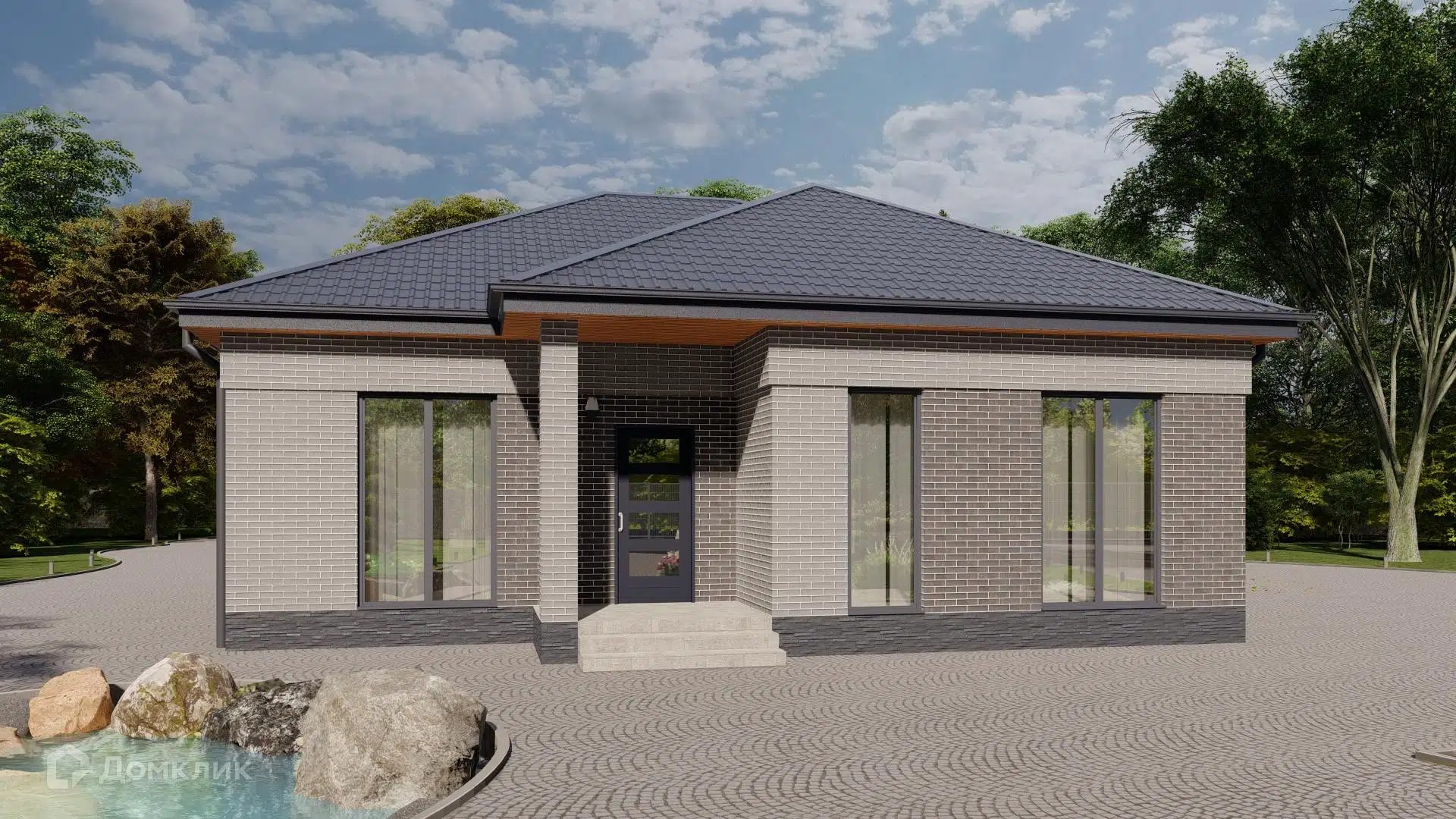 Проект дома «КД-132» компании ООО «СК Уютный дом-13» из материала Газосиликатные блоки площадью 127.53м² под ключ за 9687000₽ в Донецке | 1 этаж, 3 спальни, 2 санузла – Домклик