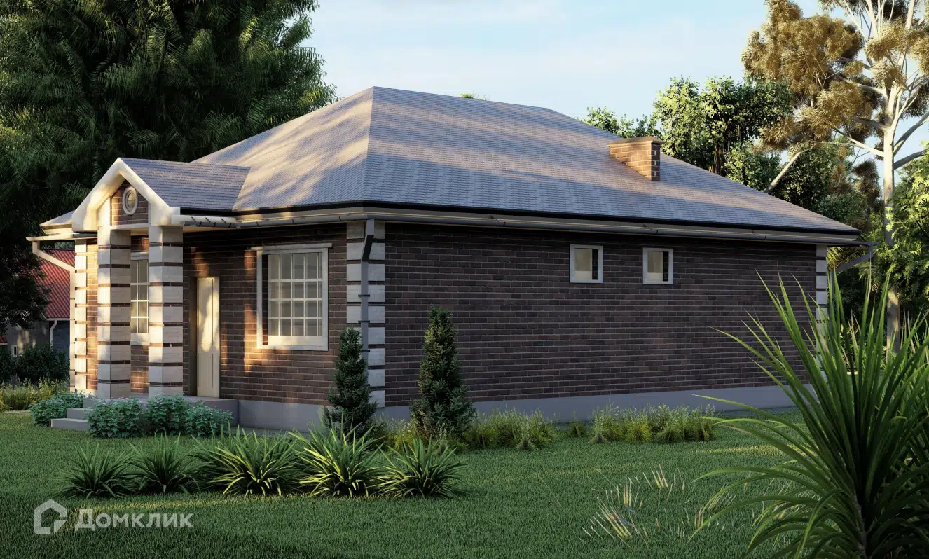 Проект дома «Б-8» компании ООО «СФЕРА ПЛЮС» из материала Газобетонные блоки площадью 85м² под ключ за 5300000₽ в Донецке | 1 этаж, 3 спальни, 1 санузел – Домклик