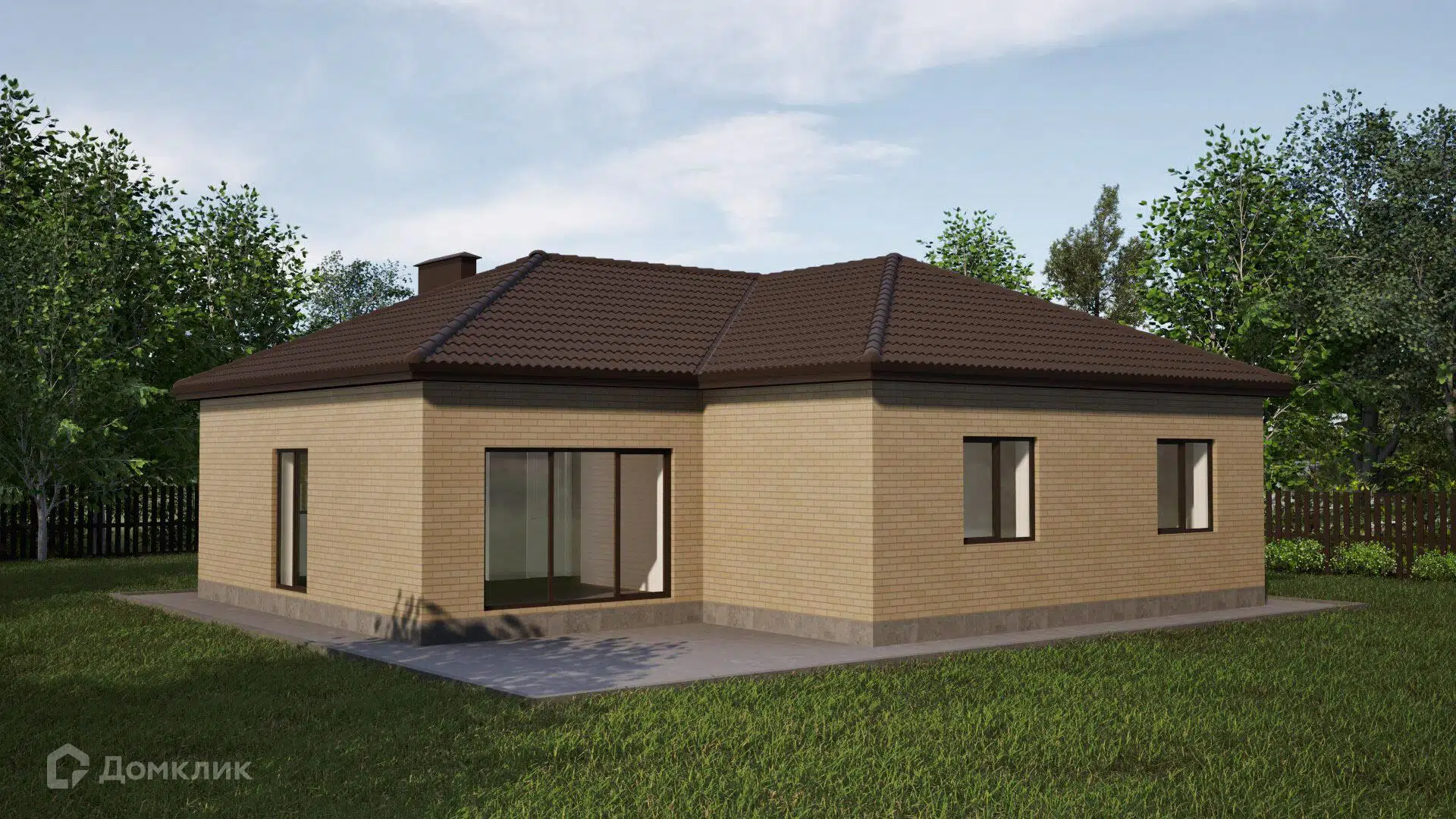 Проект дома «Проект - 31796» компании ИП Петрова В.В. из материала Кирпич площадью 115м² под ключ за 5405000₽ в Донецке | 1 этаж, 3 спальни, 2 санузла – Домклик