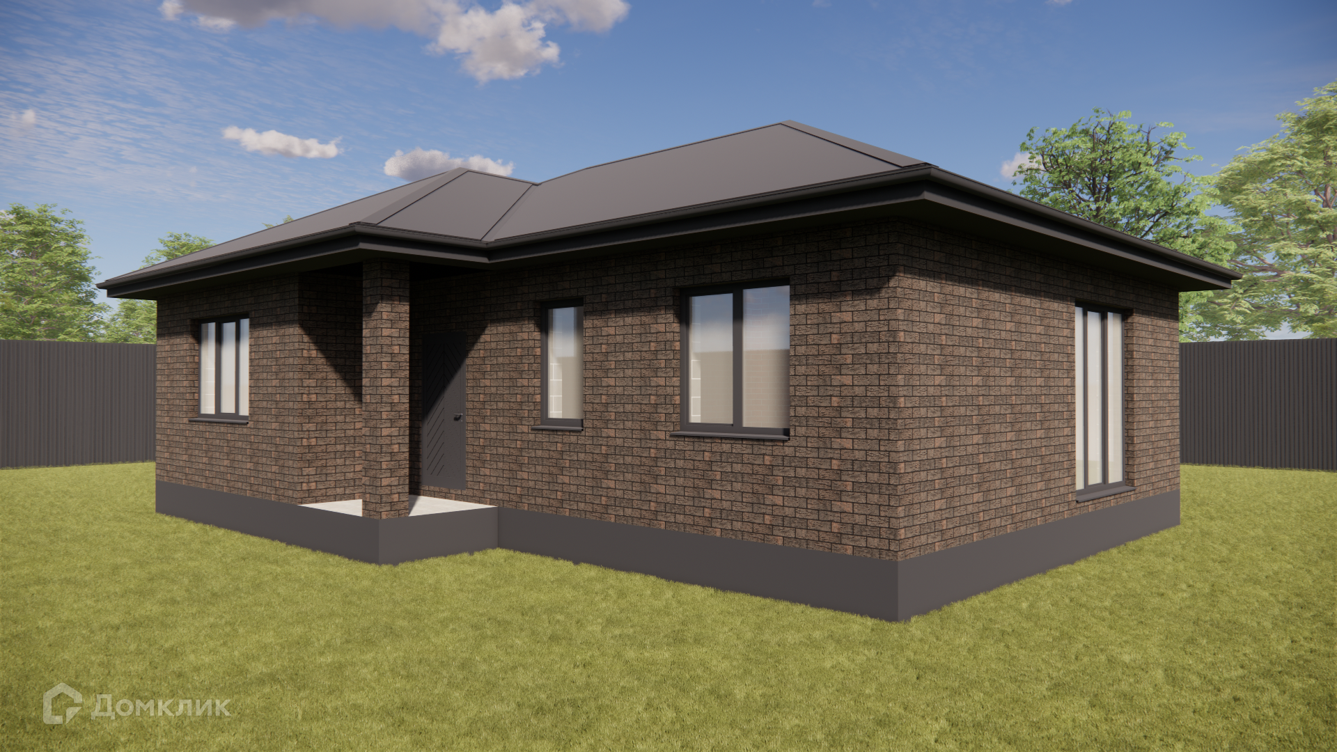 Проект дома «Павловка» компании ИП Ермашов Константин Андреевич из материала Керамзитобетонные блоки площадью 95м² под ключ за 5200000₽ в Луганске | 1 этаж, 3 спальни, 2 санузла – Домклик
