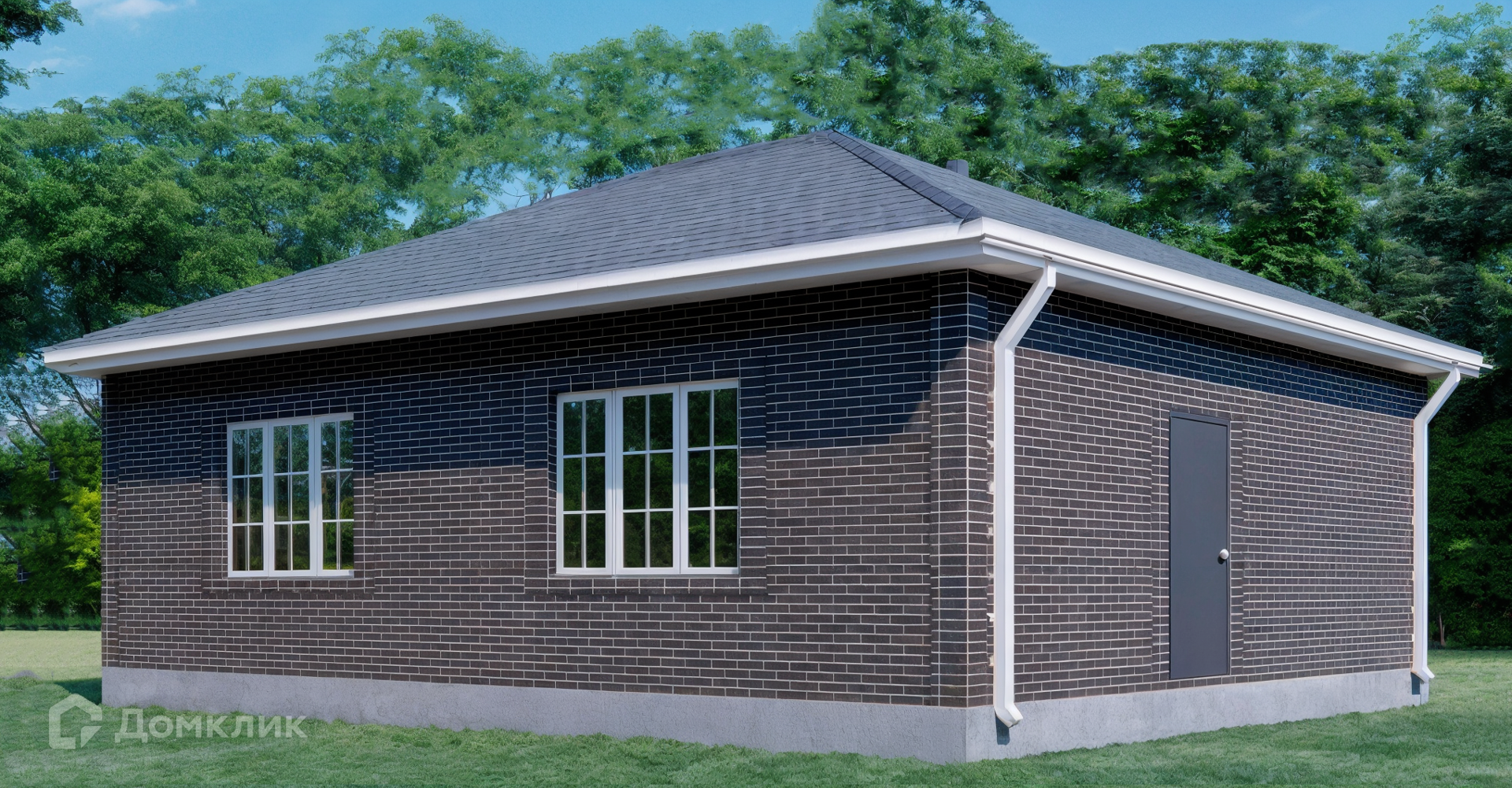 Проект дома «DVA2» компании ИП Оганнисян Оганнес Вачаганович из материала Газобетонные блоки площадью 71.45м² под ключ за 6635000₽ в Донецке | 1 этаж, 3 спальни, 2 санузла – Домклик