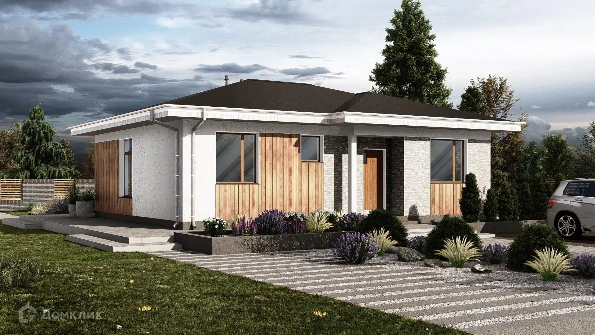 Проект дома «K-90» компании СК «КИТ» из материала Газобетонные блоки площадью 90.9м² под ключ за 7730000₽ в Луганске | 1 этаж, 4 спальни, 2 санузла – Домклик