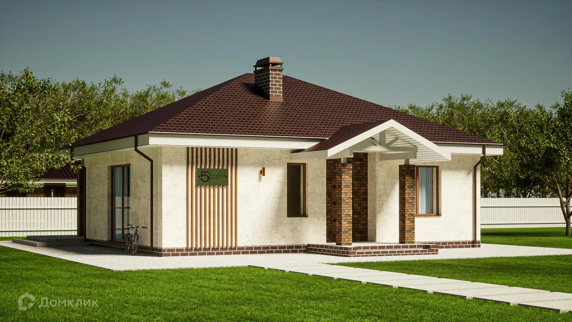 Проект дома «Дом 96» компании ИП Кабанов Виктор Алексеевич из материала Газосиликатные блоки площадью 96м² под ключ за 7060000₽ в Луганске | 1 этаж, 3 спальни, 2 санузла – Домклик
