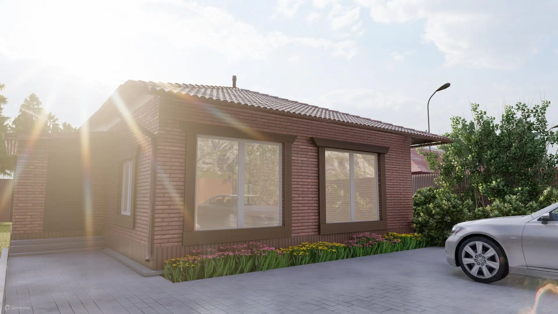 Проект дома «Проект №4» компании СК «Созвездие» из материала Газобетонные блоки площадью 95м² под ключ за 5000000₽ в Донецке | 1 этаж, 2 спальни, 1 санузел – Домклик