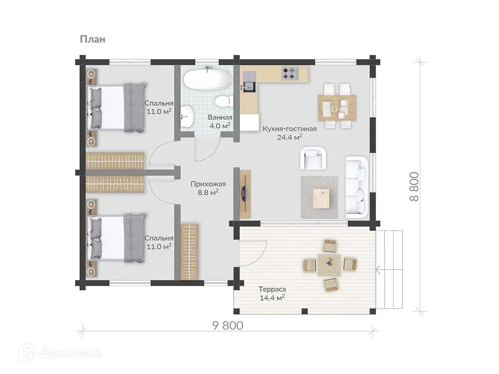 Планировка 1 этажа