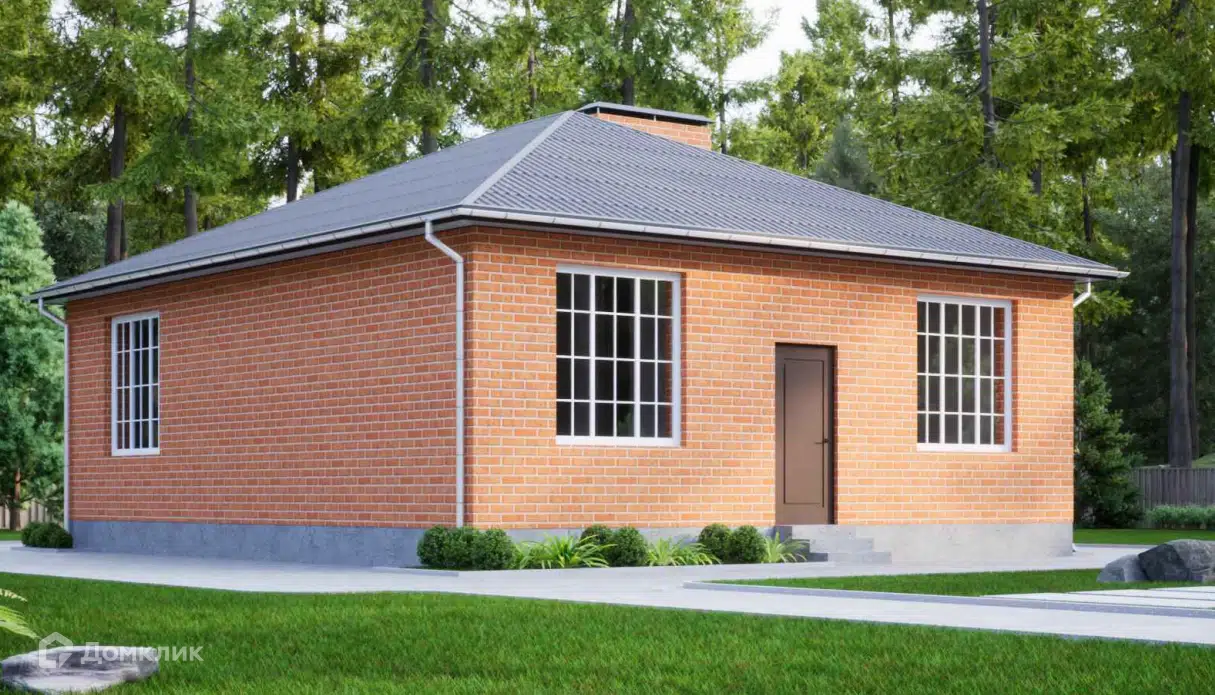 Проект дома «Б-4» компании ООО «СФЕРА ПЛЮС» из материала Газобетонные блоки площадью 80м² под ключ за 5050000₽ в Донецке | 1 этаж, 2 спальни, 1 санузел – Домклик