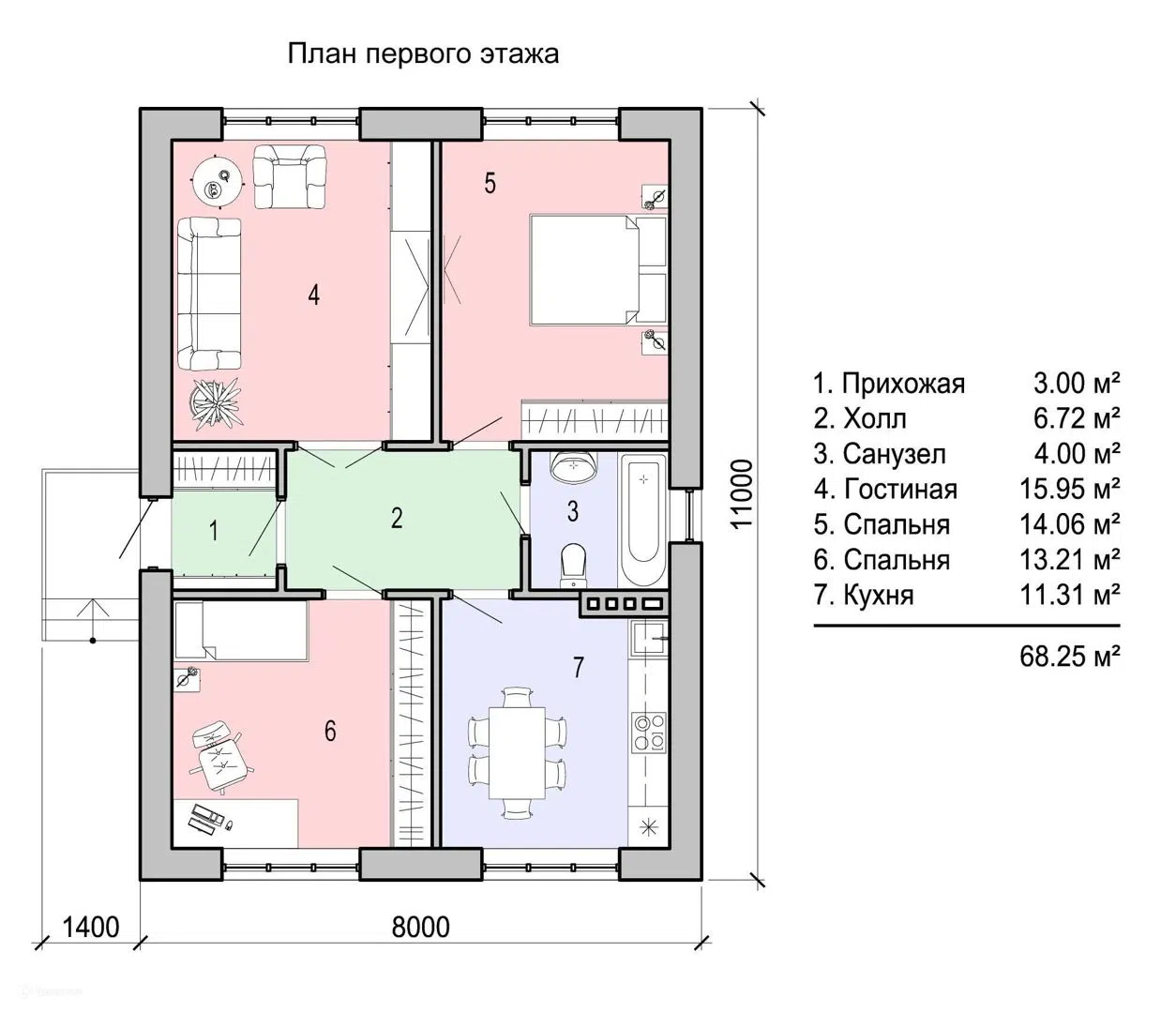 Планировка 1 этаж этажа