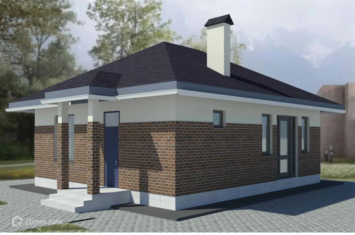 Проект дома «А-4» компании ООО «СФЕРА ПЛЮС» из материала Газобетонные блоки площадью 64.65м² под ключ за 4250000₽ в Донецке | 1 этаж, 3 спальни, 1 санузел – Домклик