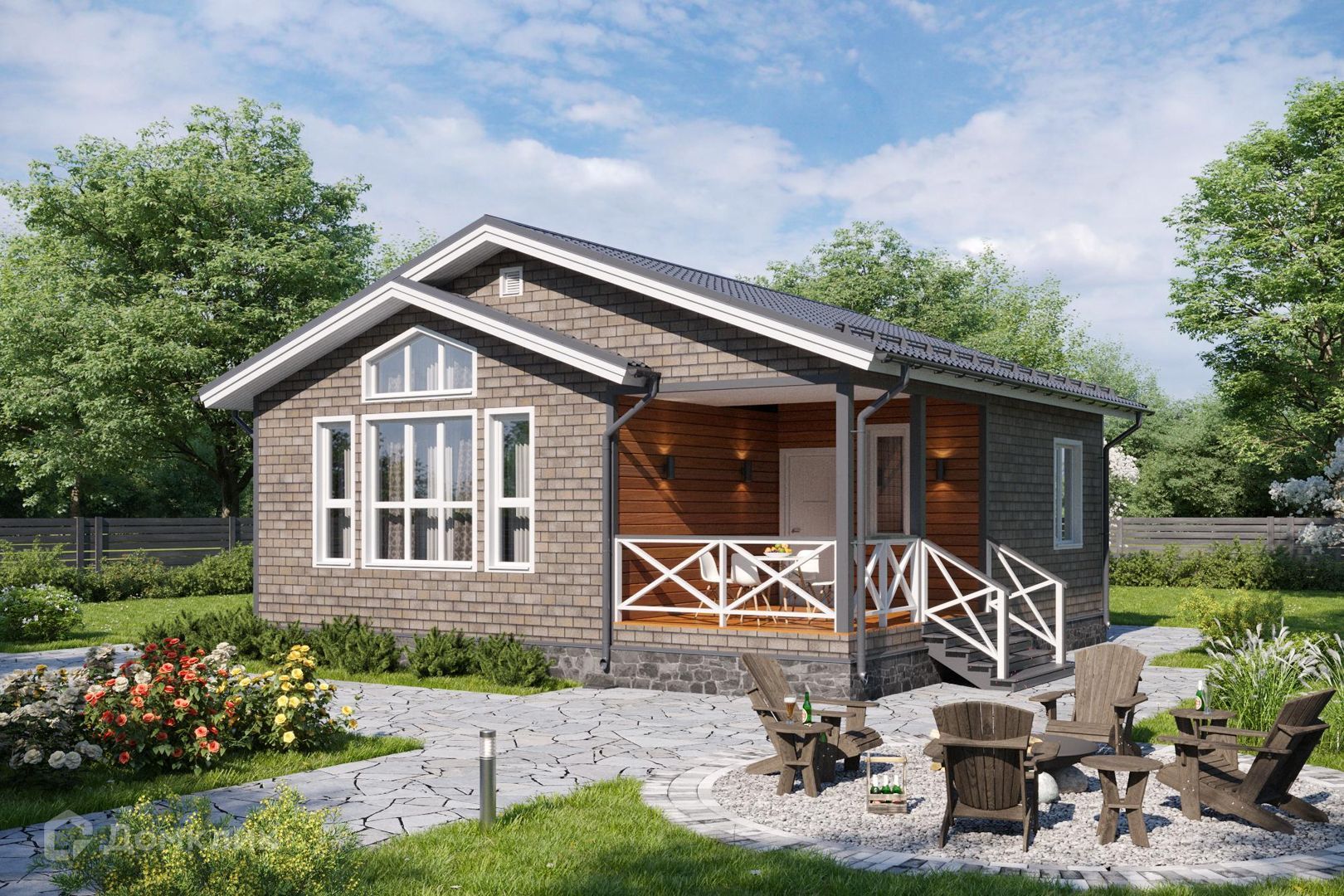 Проект дома «Ладога» компании ООО «Берест» из материала Каркасный дом ...