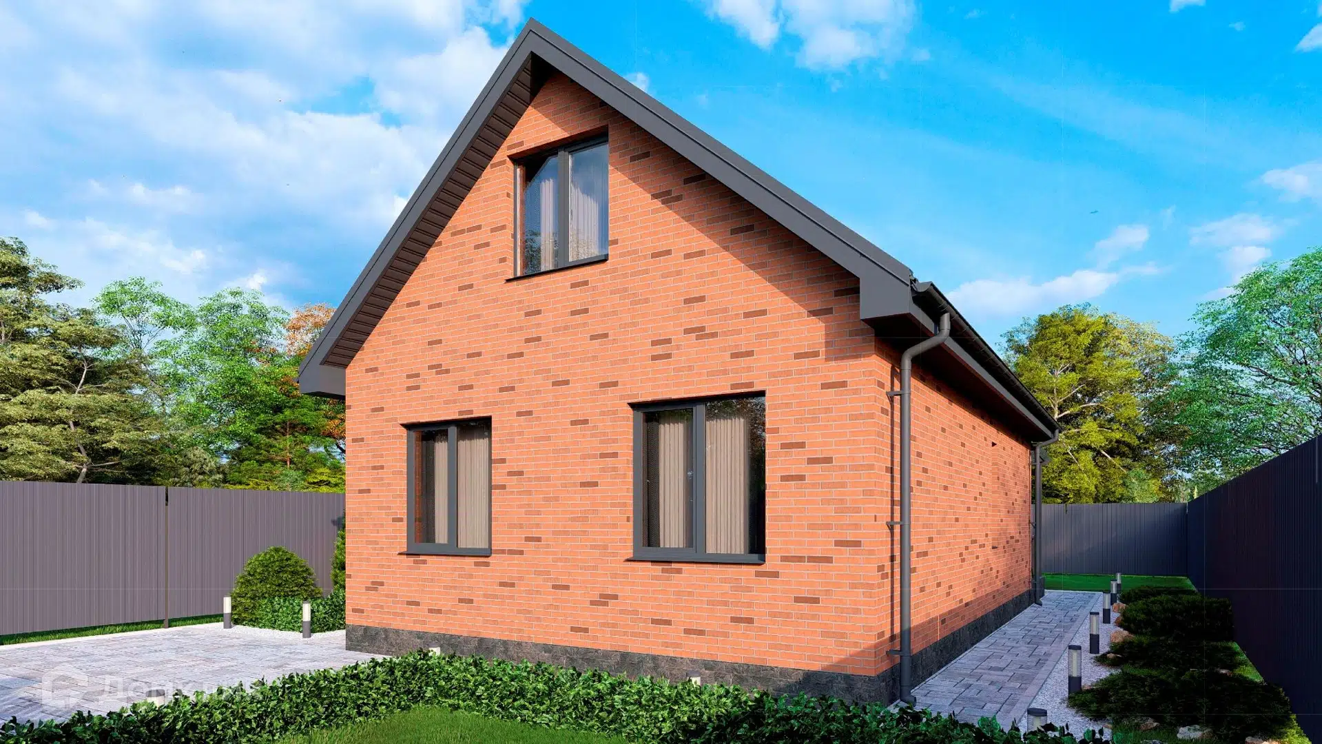 Проект дома «Семейный» компании СК ДНВ из материала Газобетонные блоки площадью 87м² под ключ за 4900000₽ в Донецке | 2 этажа, 3 спальни, 2 санузла – Домклик