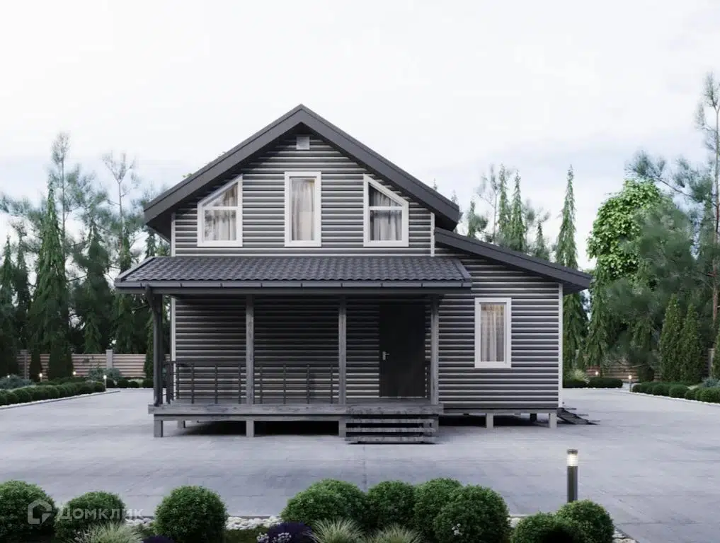 Проект дома «Сан-Антонио-КО» компании Вигвам.ру из материала Каркасный дом площадью 81.1м² под ключ за 5594000₽ в Луганске | 2 этажа, 2 спальни, 1 санузел – Домклик