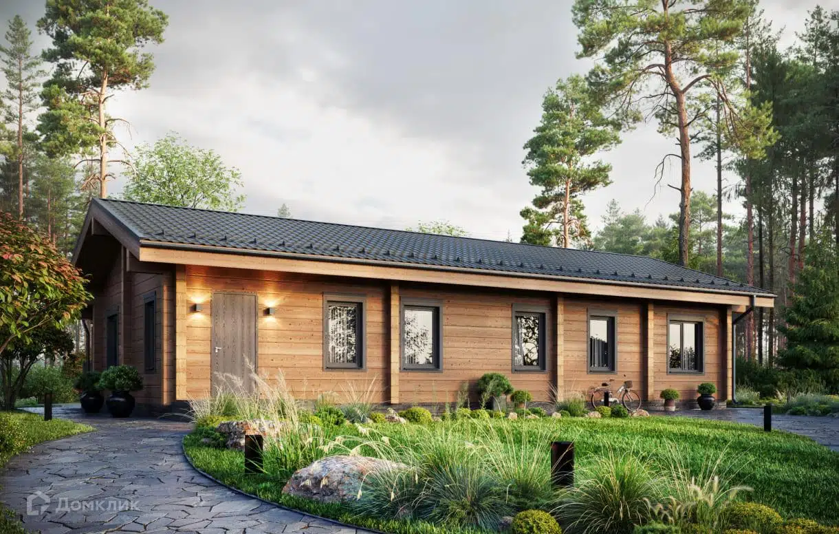 Проект дома «Одноэтажный дом» компании Holzbalken из материала Клееный брус площадью 148м² под ключ за 12190000₽ в Донецке | 1 этаж, 3 спальни, 2 санузла – Домклик