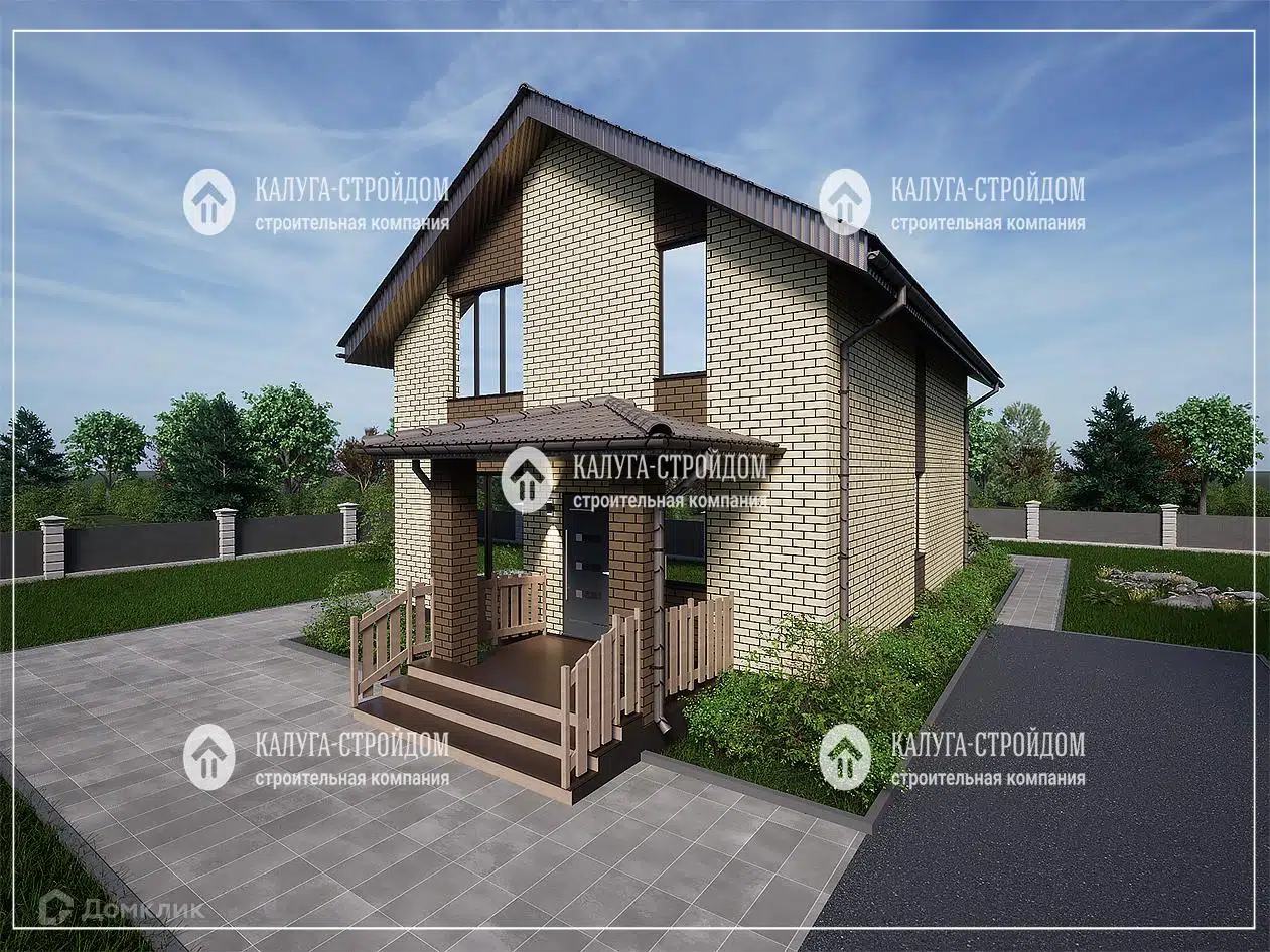 Проект дома «СП-22» компании КАЛУГА-СТРОЙДОМ из материала Газосиликатные блоки площадью 125.5м² под ключ за 6300000₽ в Луганске | 2 этажа, 4 спальни, 2 санузла – Домклик
