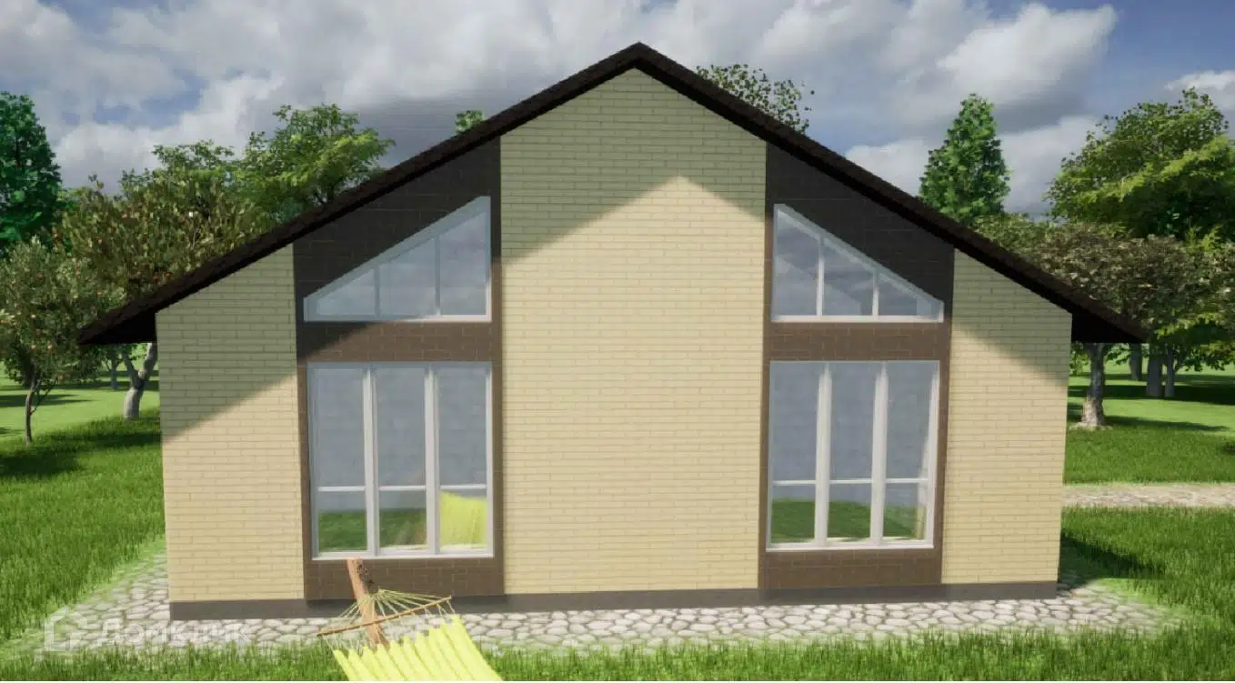 Проект дома «Петербург» компании Надежные дома из материала Газосиликатные блоки площадью 78.5м² под ключ за 4830000₽ в Донецке | 1 этаж, 2 спальни, 1 санузел – Домклик