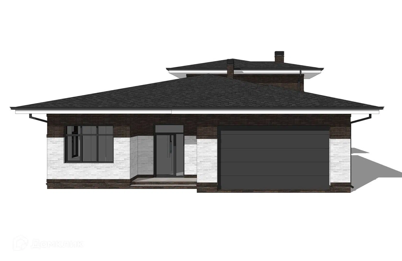 Проект дома «Проект №102-1» компании Новация из материала Керамические блоки площадью 176м² под ключ за 10530000₽ в Донецке | 1 этаж, 3 спальни, 2 санузла – Домклик