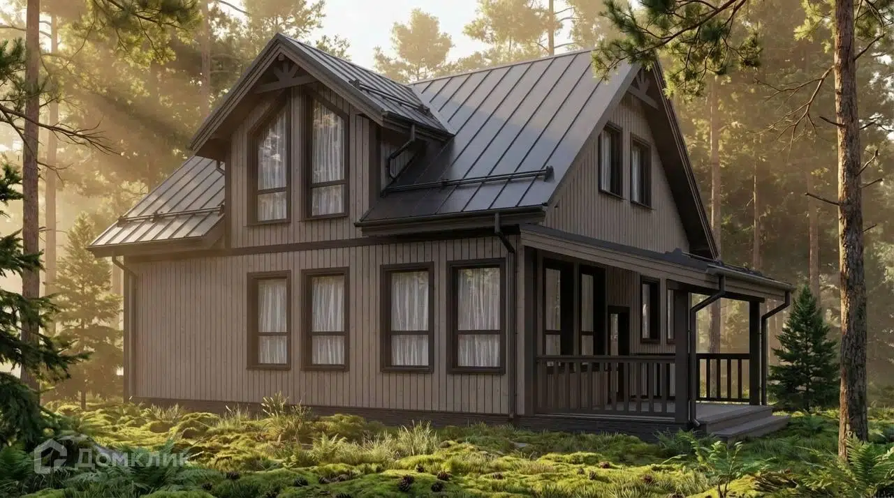 Проект дома «КД-232» компании OLLATALO из материала Каркасный дом площадью 80м² под ключ за 5706000₽ в Донецке | 2 этажа, 3 спальни, 1 санузел – Домклик