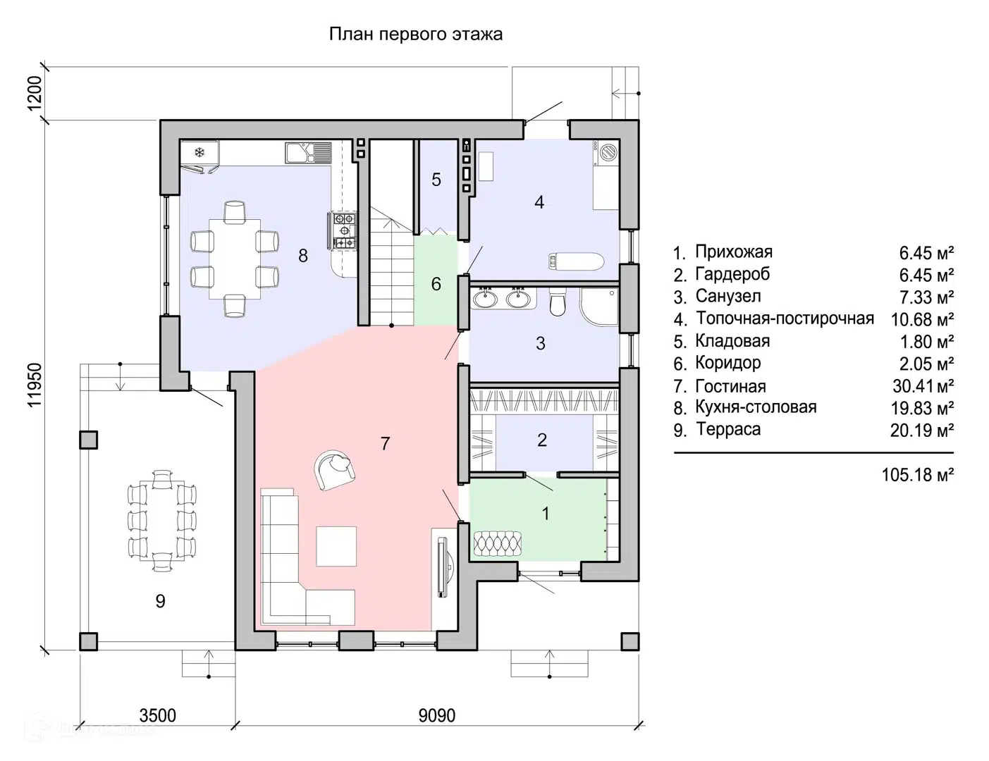 Планировка 1 этаж этажа