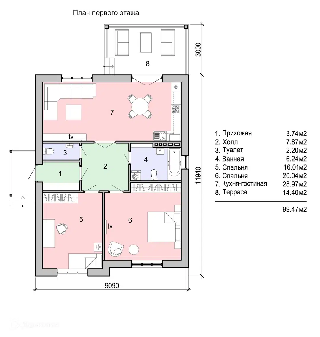Планировка 1 этаж этажа