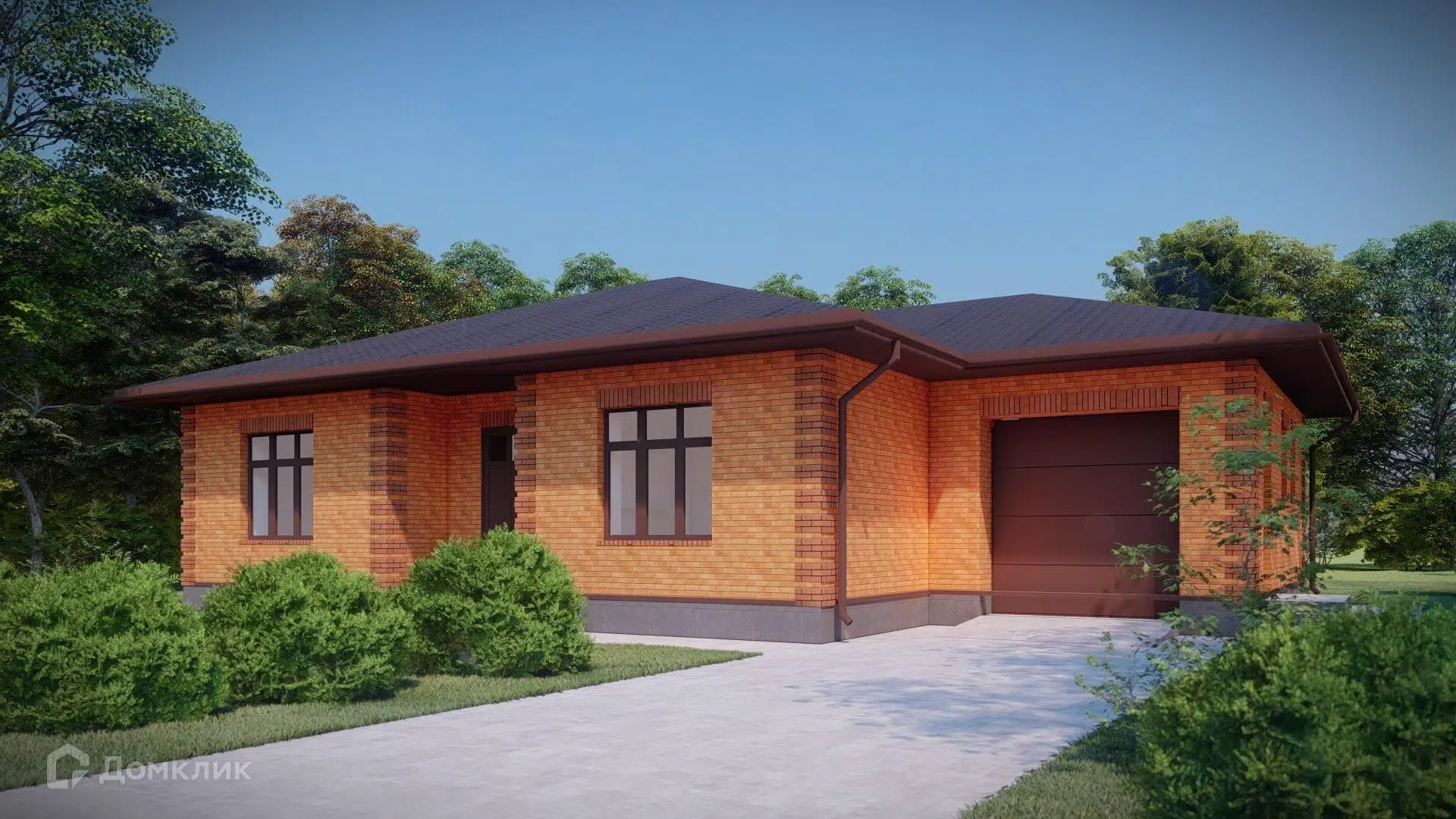 Проект дома «Дом с гаражом и терассой» компании ООО «СК ЭЛИТ ГРУПП» из материала Керамзитобетонные блоки площадью 136м² под ключ за 8840000₽ в Луганске | 1 этаж, 3 спальни, 1 санузел – Домклик