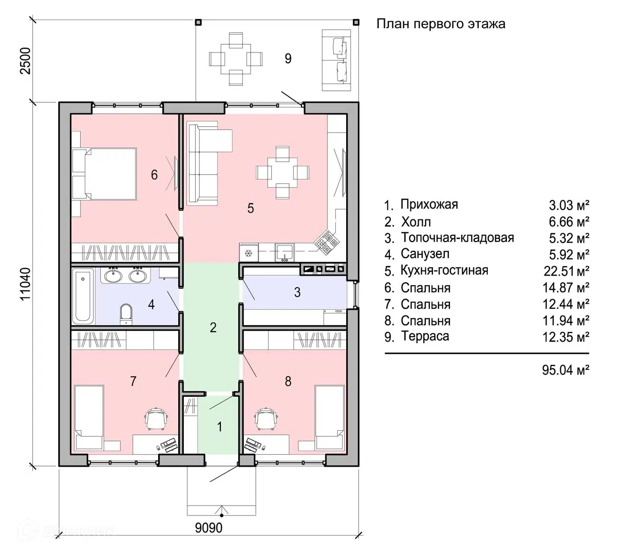 Планировка 1 этаж этажа