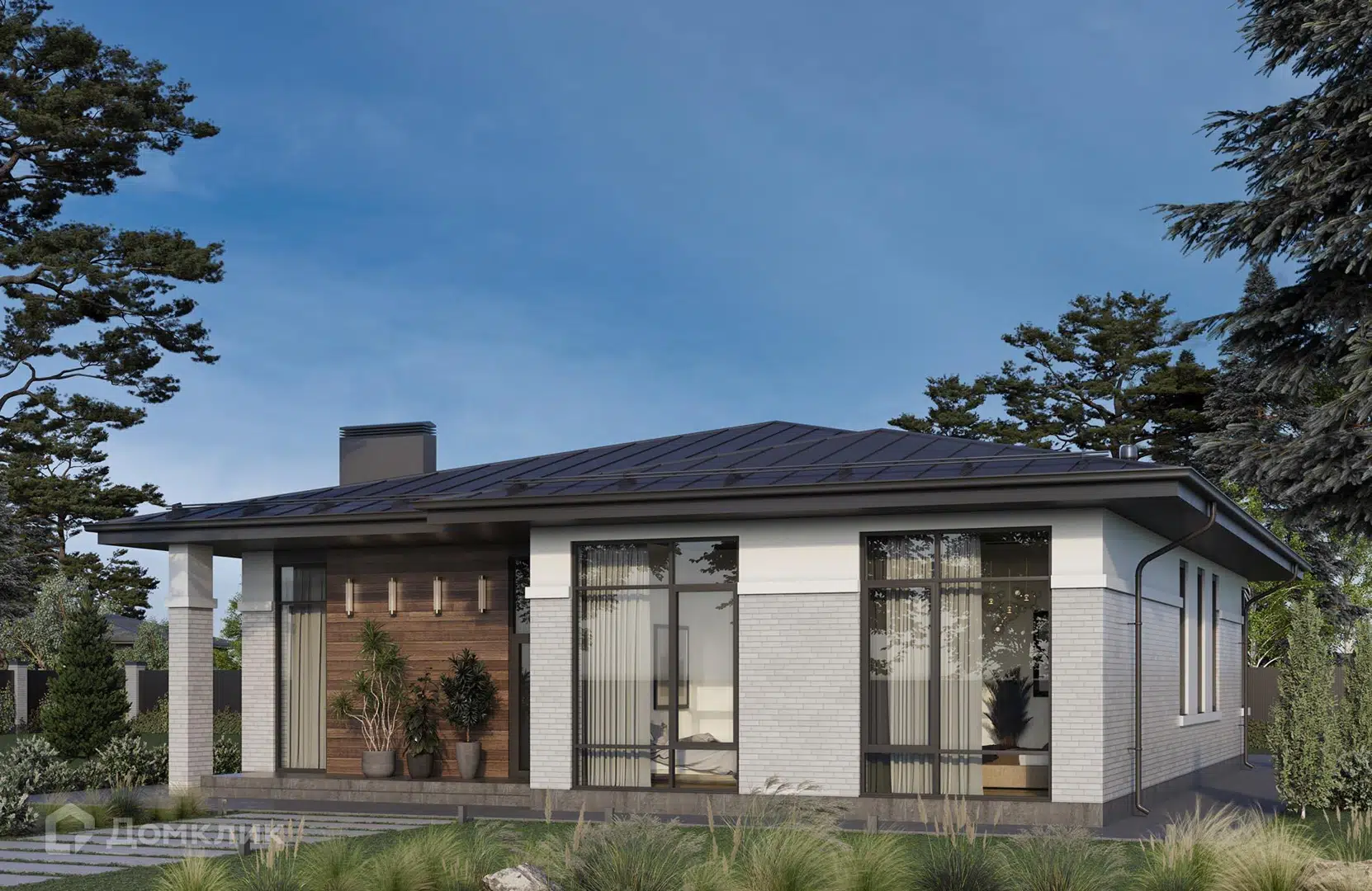 Проект дома «Проект №438» компании ООО«НОВАСТРОЙ» из материала Газобетонные блоки площадью 183м² под ключ за 9150000₽ в Донецке | 1 этаж, 4 спальни, 3 санузла – Домклик