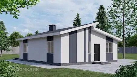 Проект дома «Модерн 113» компании ООО «Биэм-Недвижимость» из материала Бетонные блоки площадью 113.8м² под ключ за 7217000₽ в Луганске | 1 этаж, 3 спальни, 1 санузел – Домклик