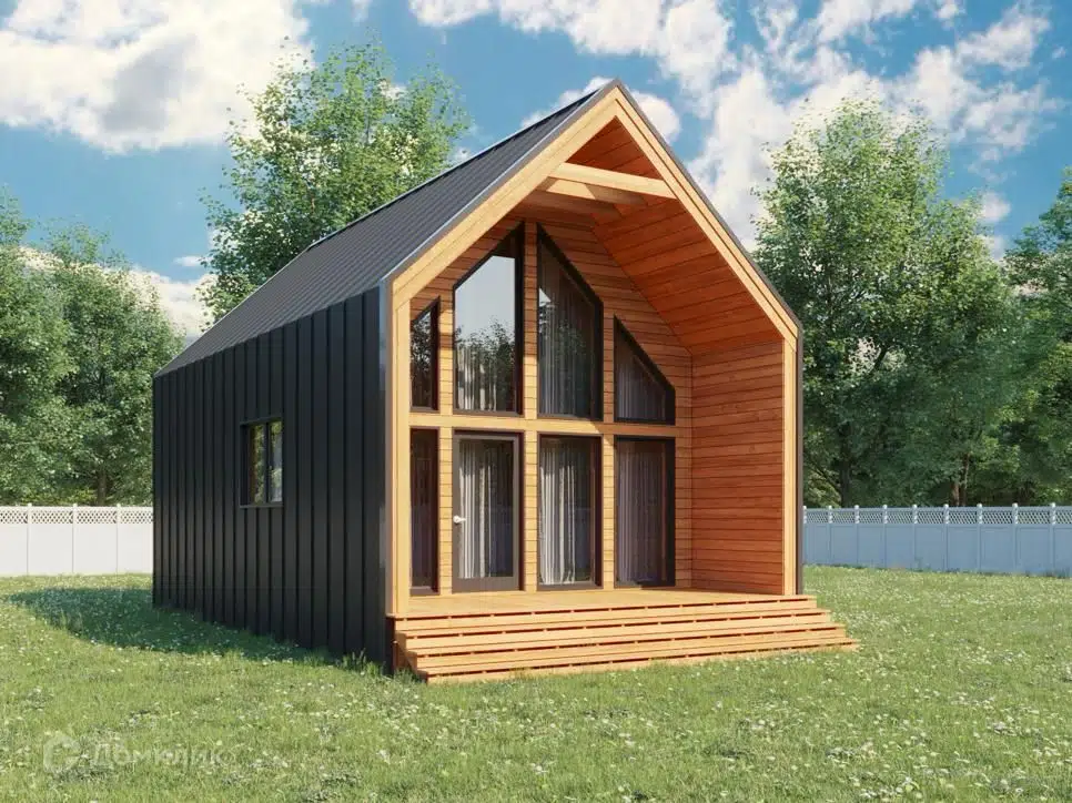 Проект дома «Барн 02» компании Авангард из материала SIP-панели площадью 95.7м² под ключ за 4577000₽ в Донецке | 2 этажа, 3 спальни, 1 санузел – Домклик