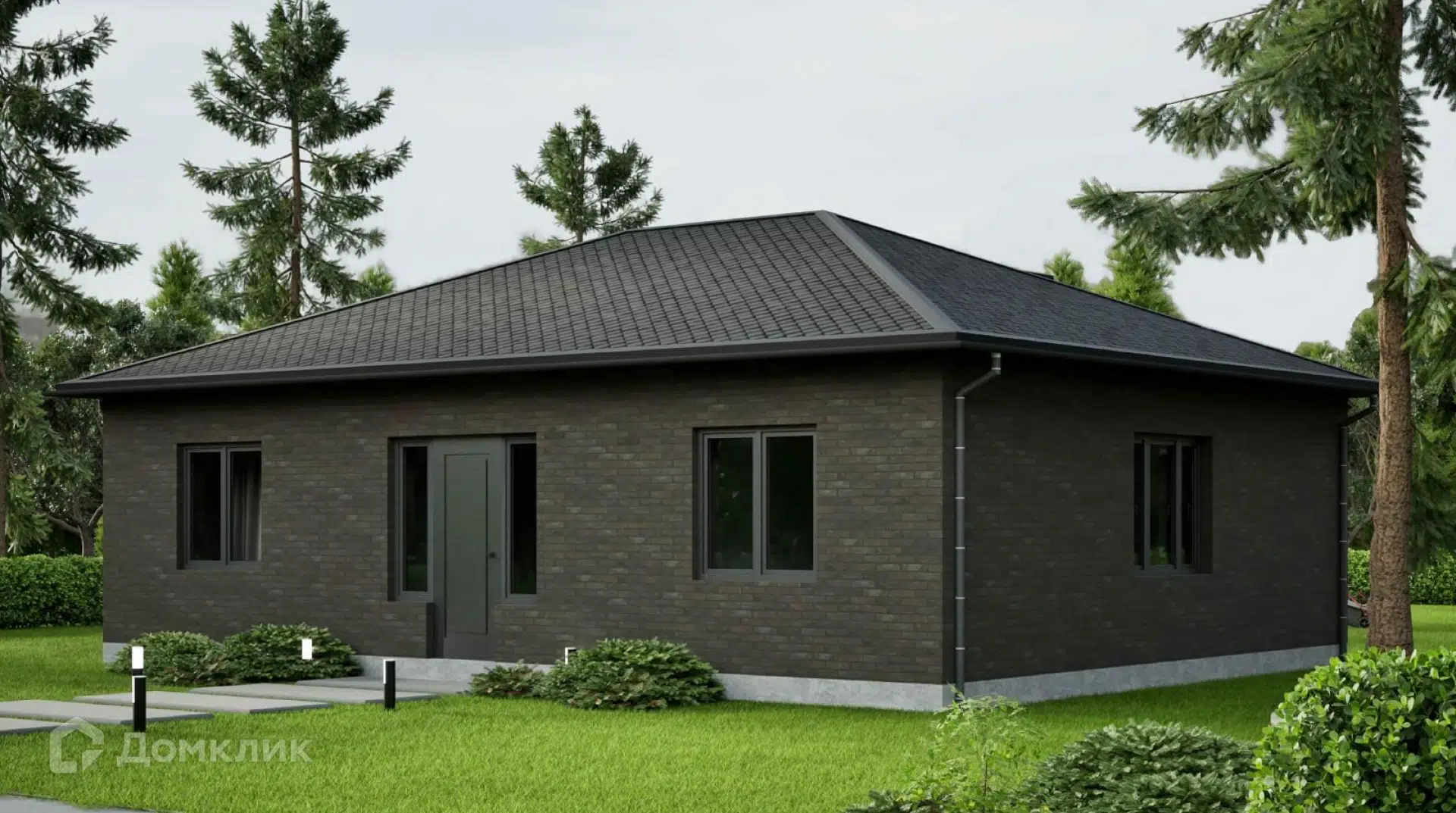 Проект дома «Семейный 3, 87.3 (87.3)» компании СК НА ВЕКА из материала Газобетонные блоки площадью 87.3м² под ключ за 5050000₽ в Донецке | 1 этаж, 2 спальни, 1 санузел – Домклик